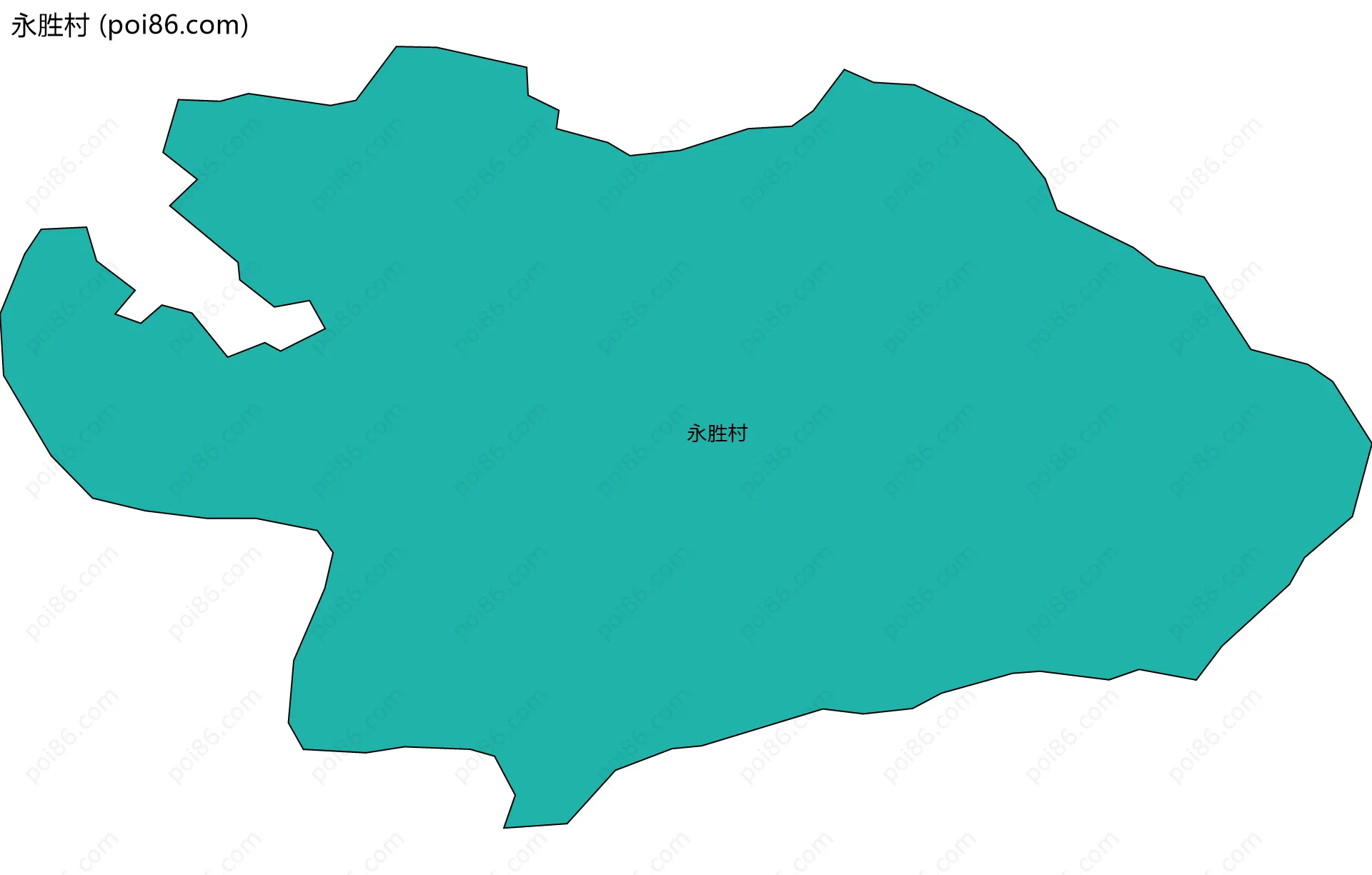 永胜村边界地图