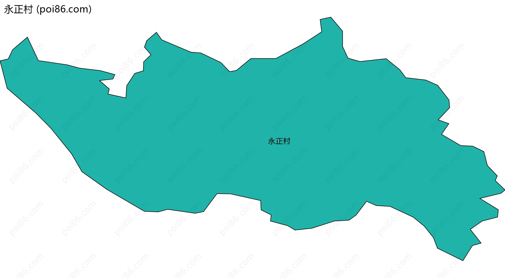 永正村边界地图