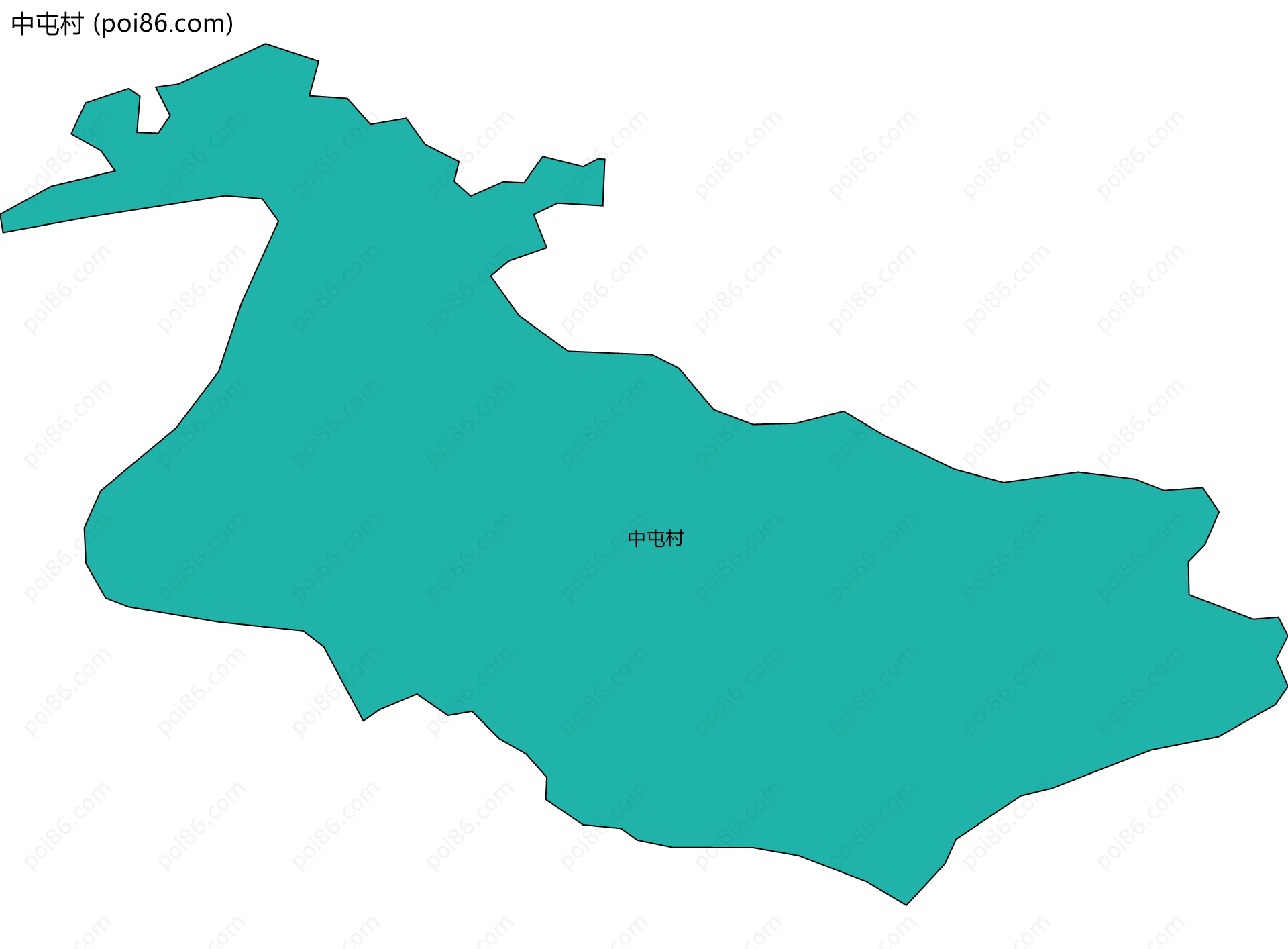 中屯村边界地图