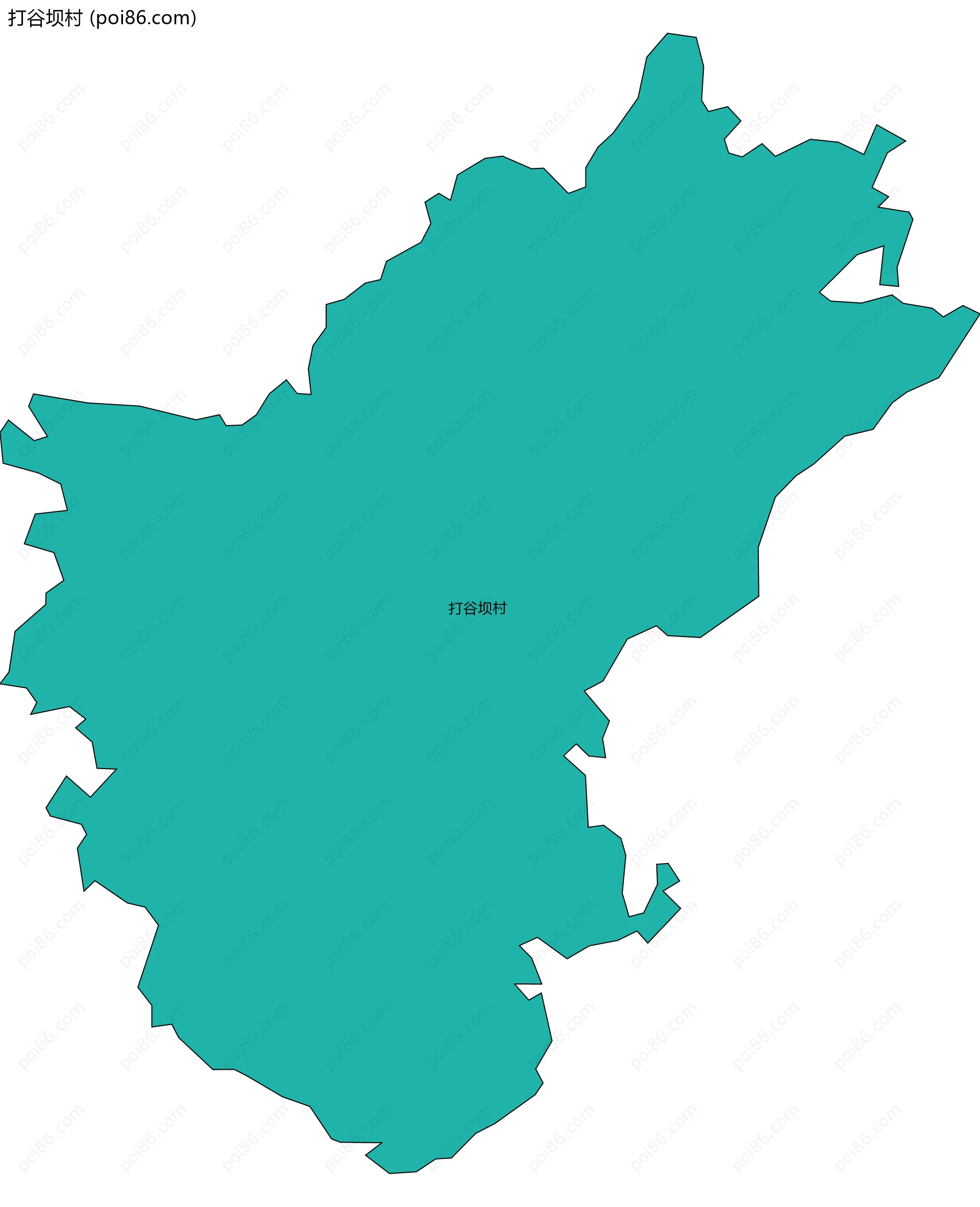 打谷坝村边界地图