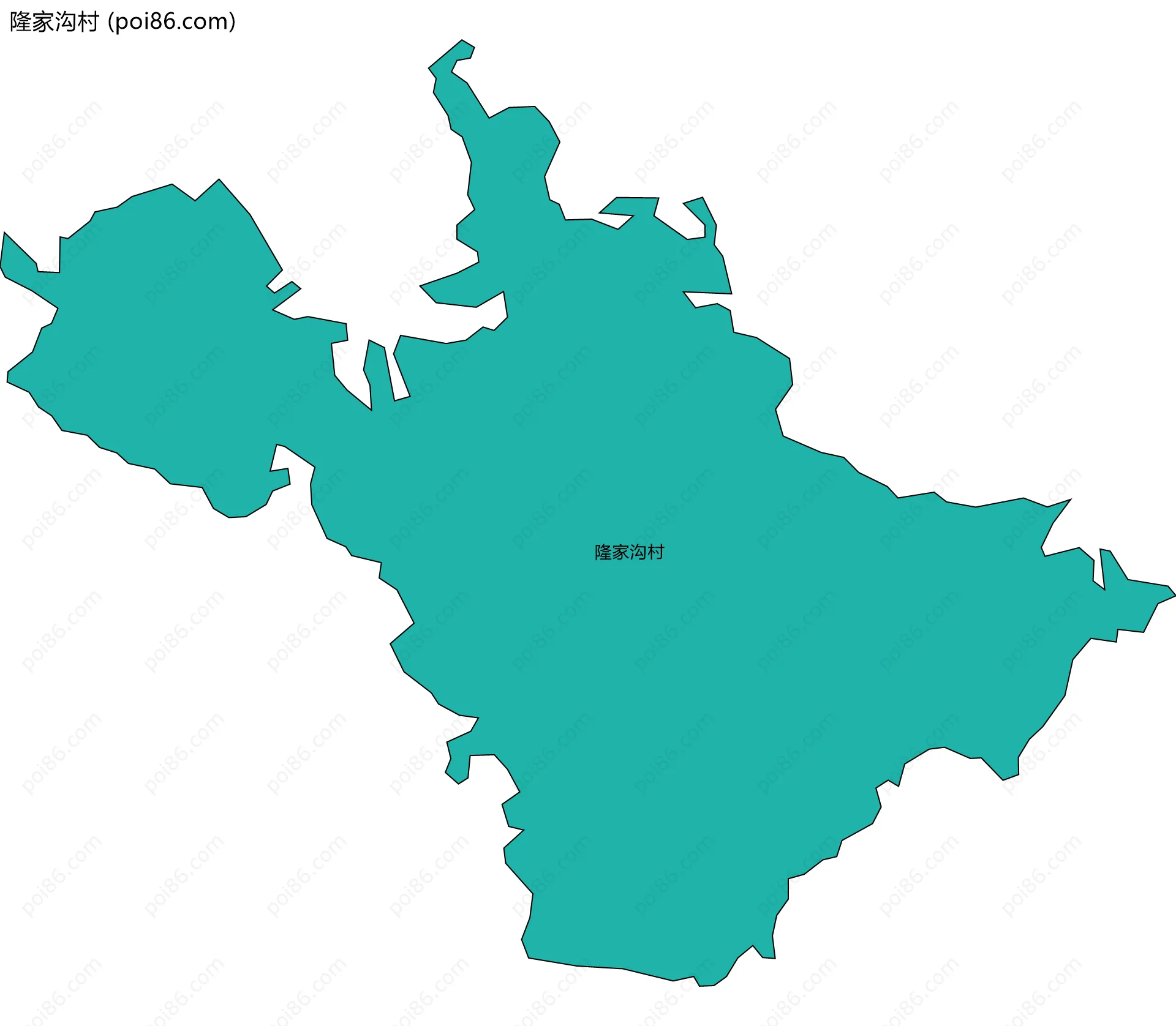 隆家沟村边界地图