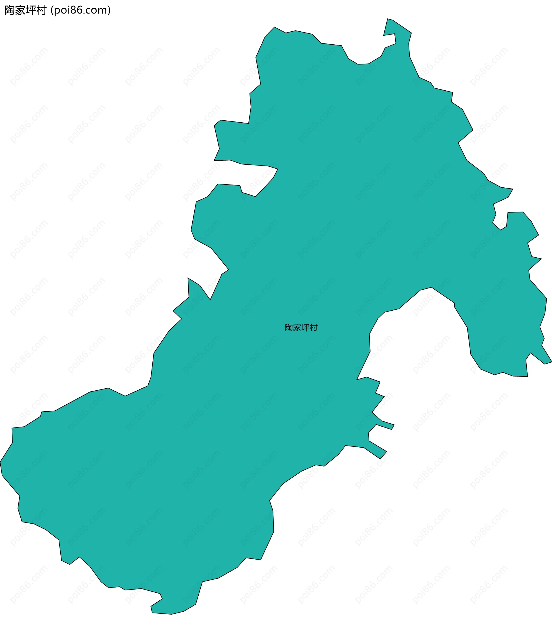 陶家坪村边界地图