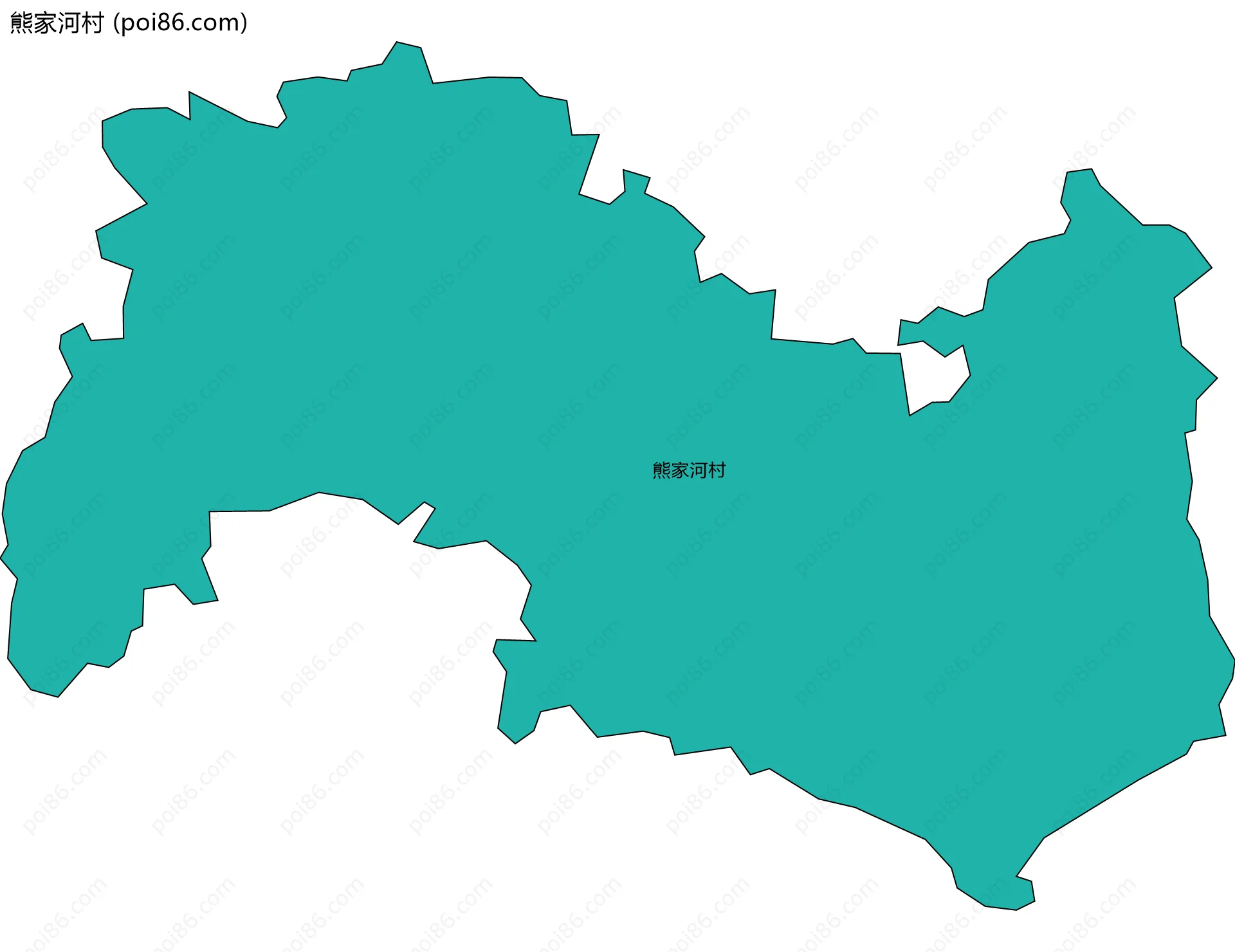 熊家河村边界地图