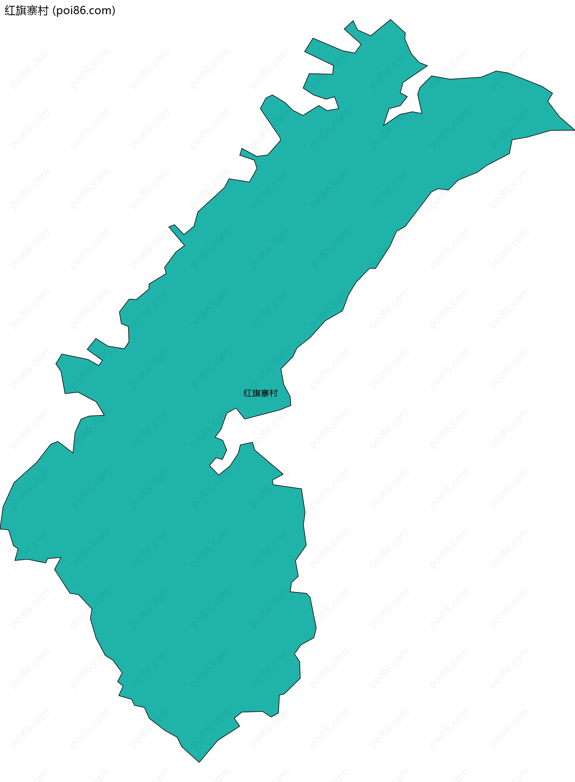 红旗寨村边界地图