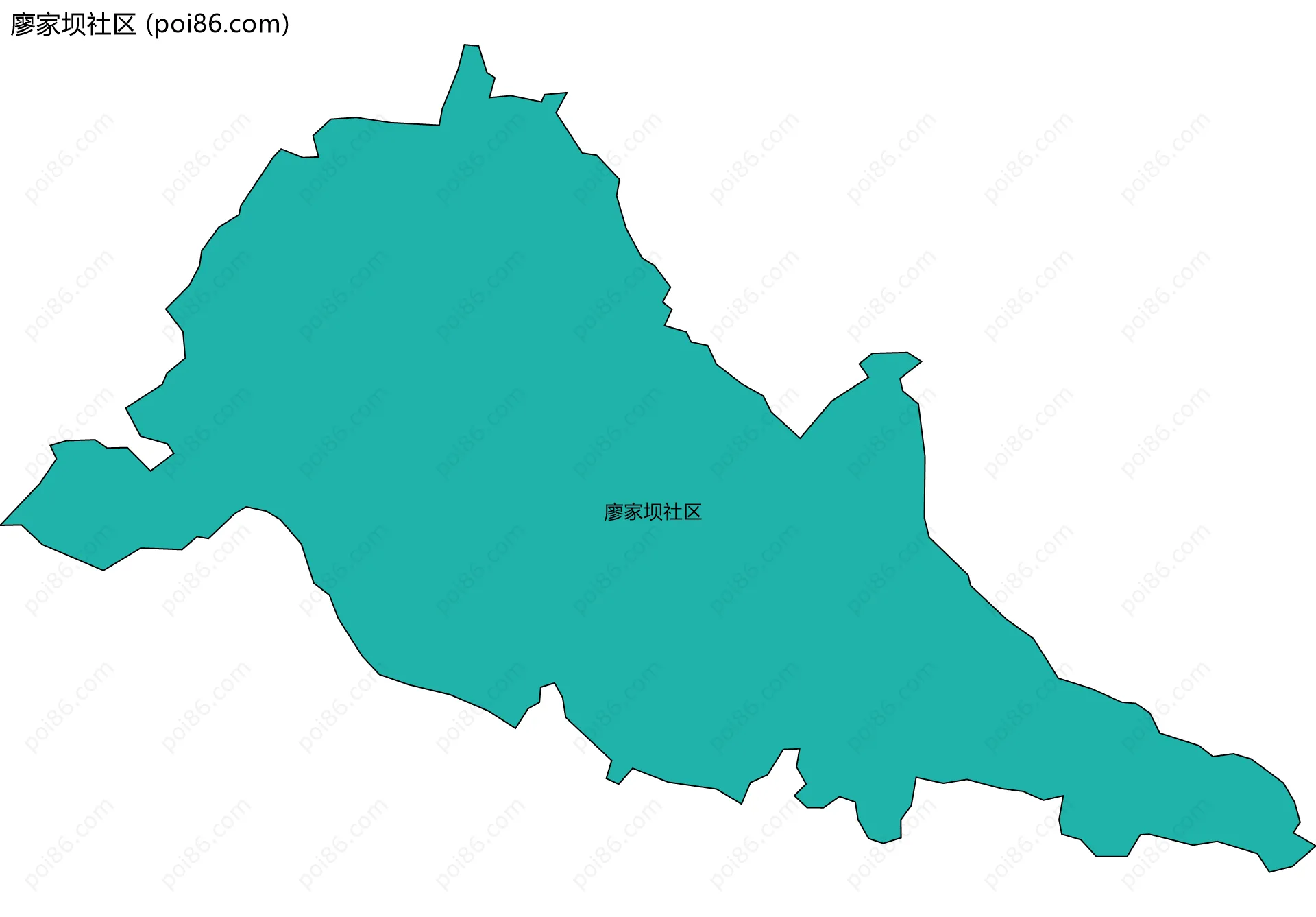 廖家坝社区边界地图