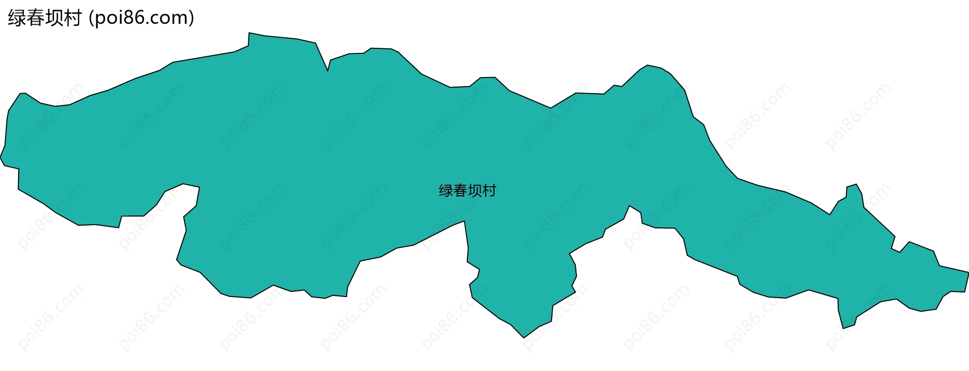 绿春坝村边界地图