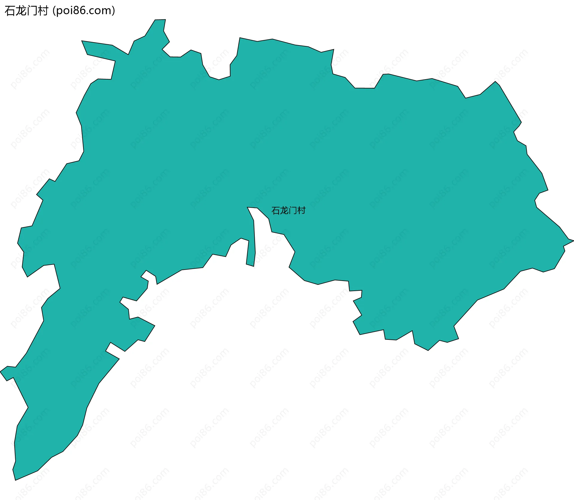 石龙门村边界地图