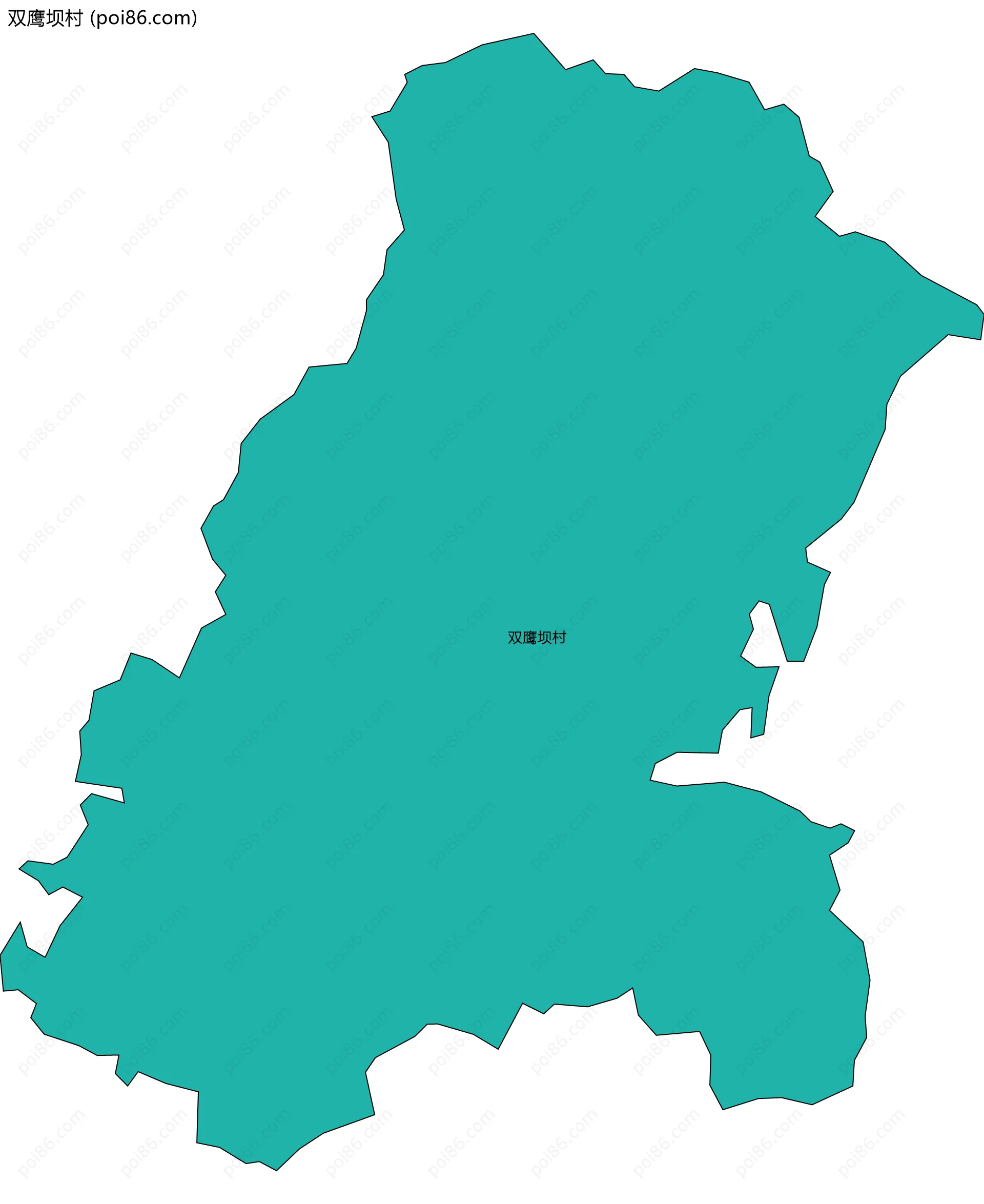 双鹰坝村边界地图