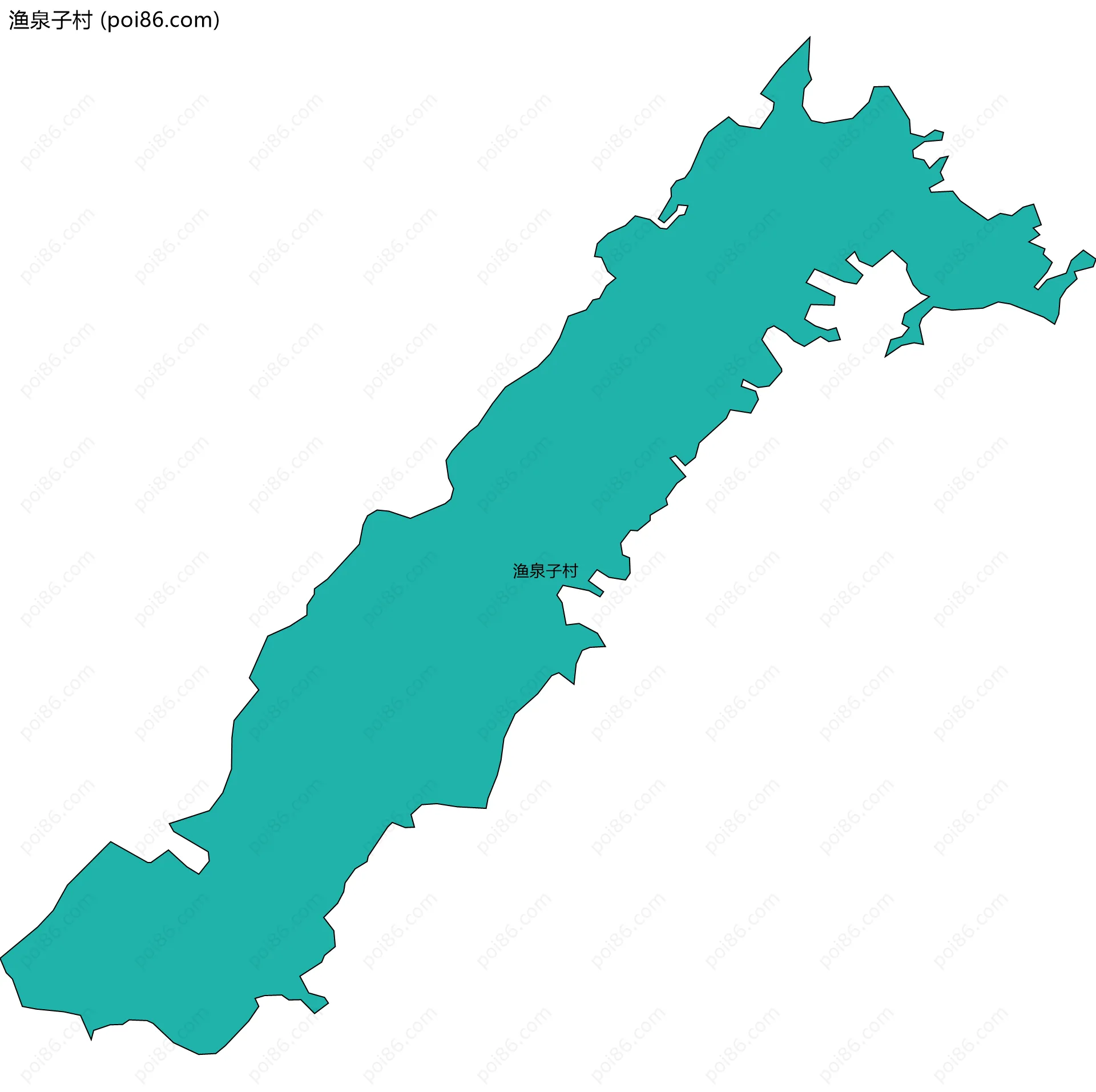 渔泉子村边界地图