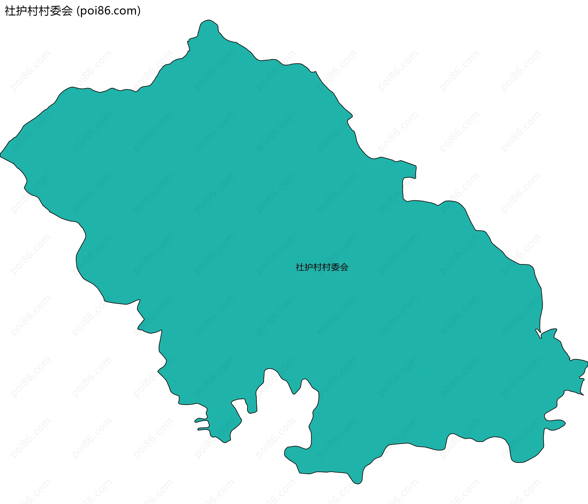 社护村村委会边界地图