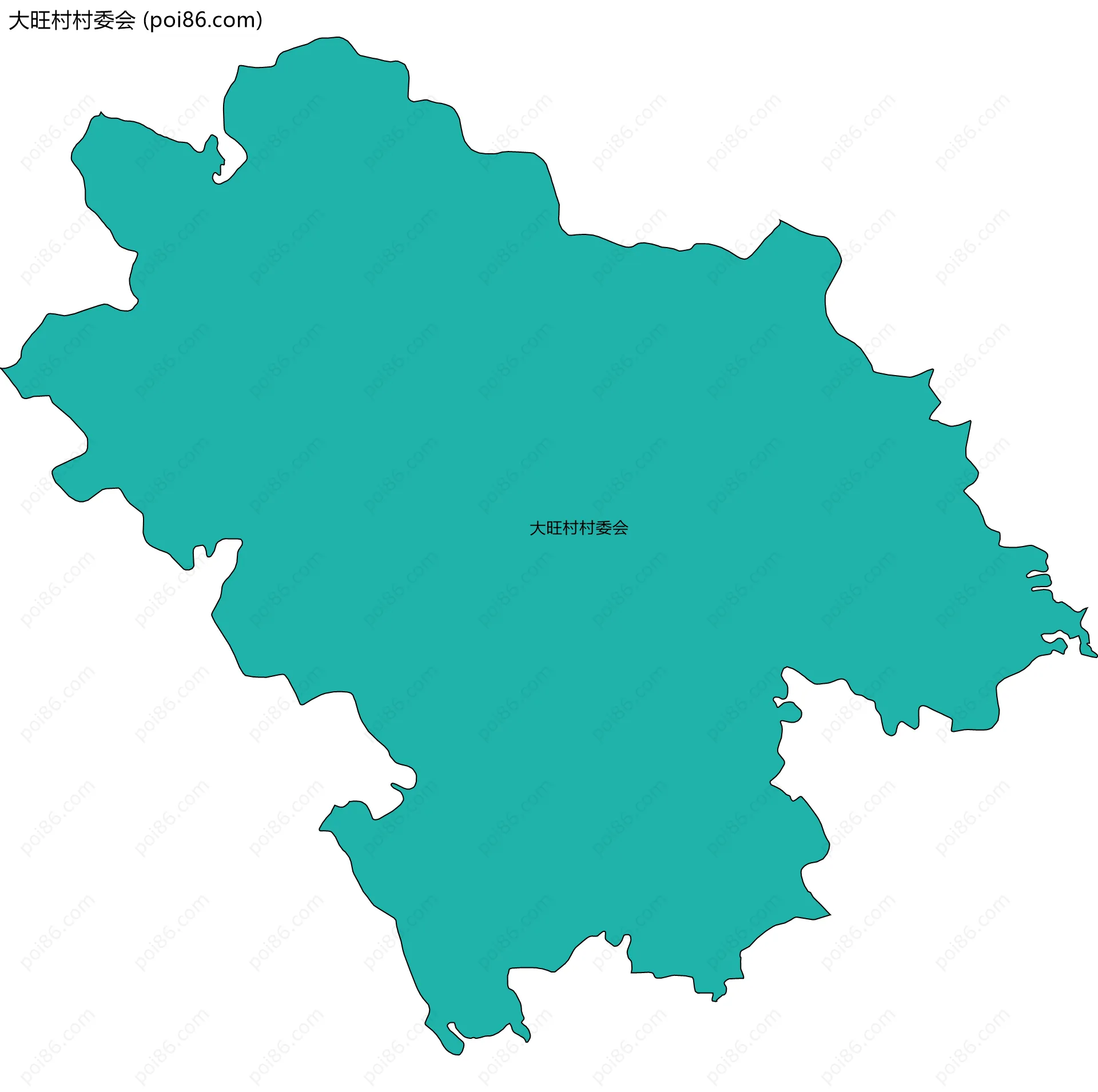 大旺村村委会边界地图