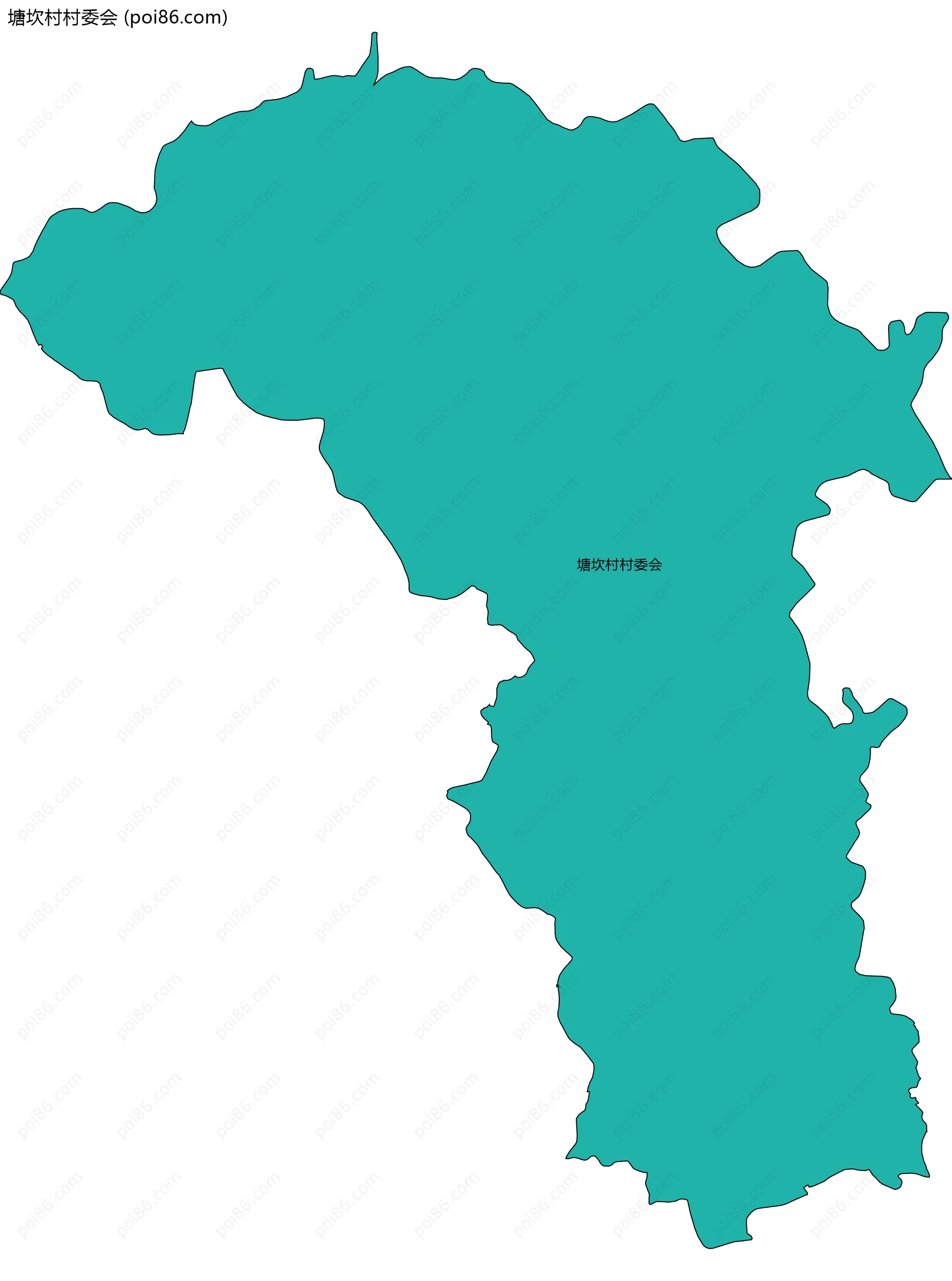 塘坎村村委会边界地图