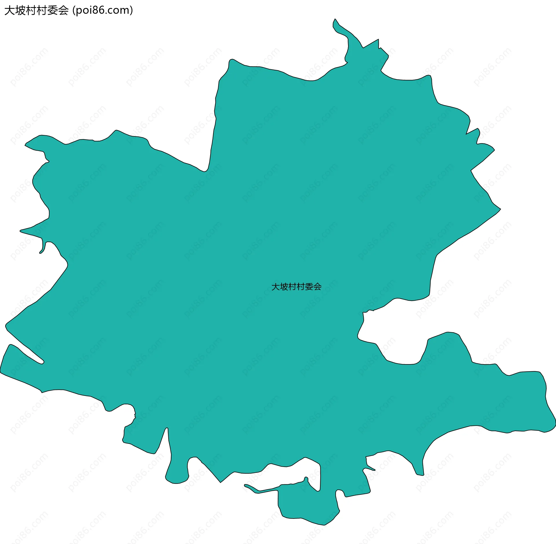 大坡村村委会边界地图