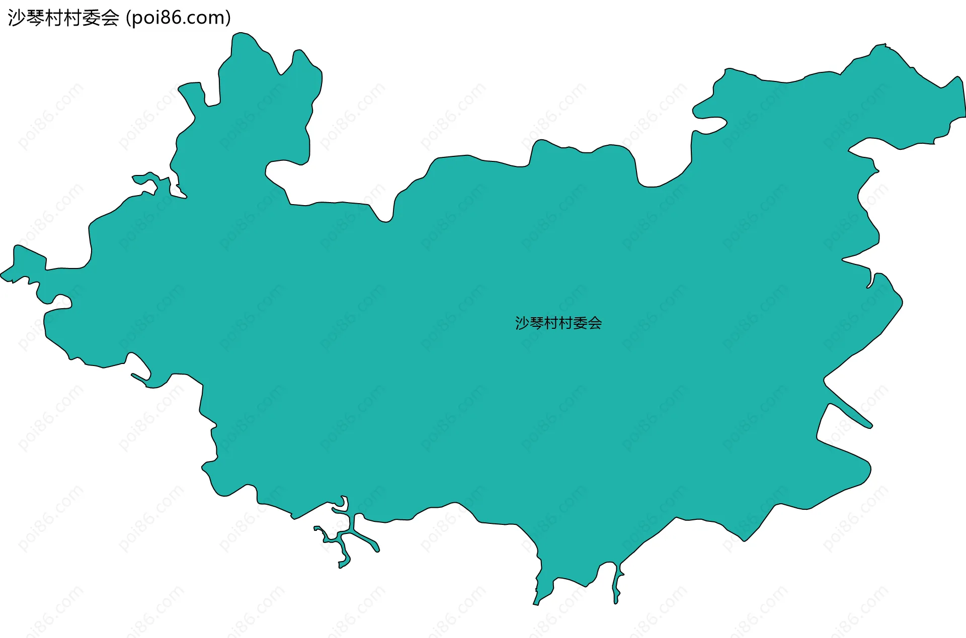 沙琴村村委会边界地图