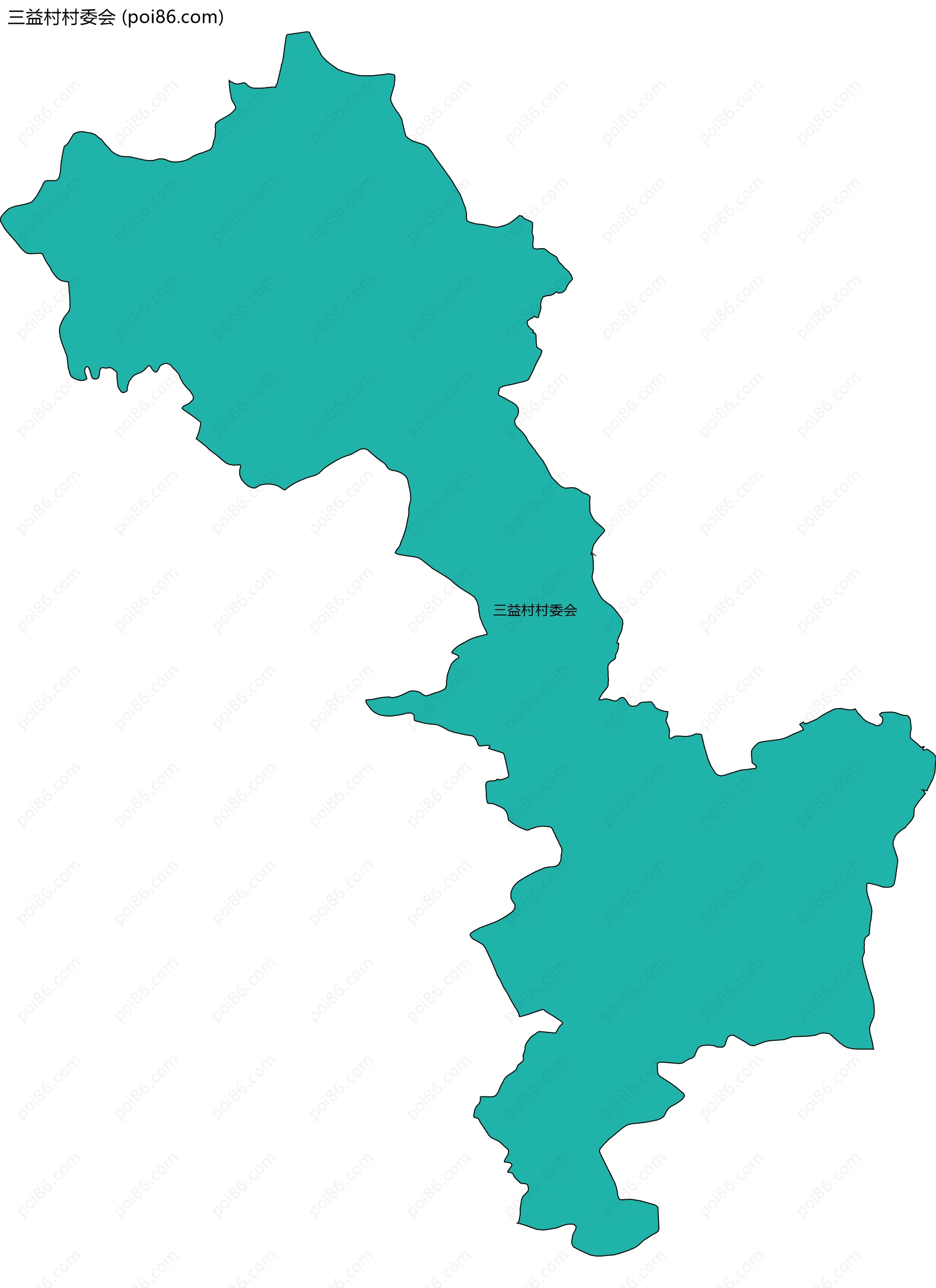 三益村村委会边界地图