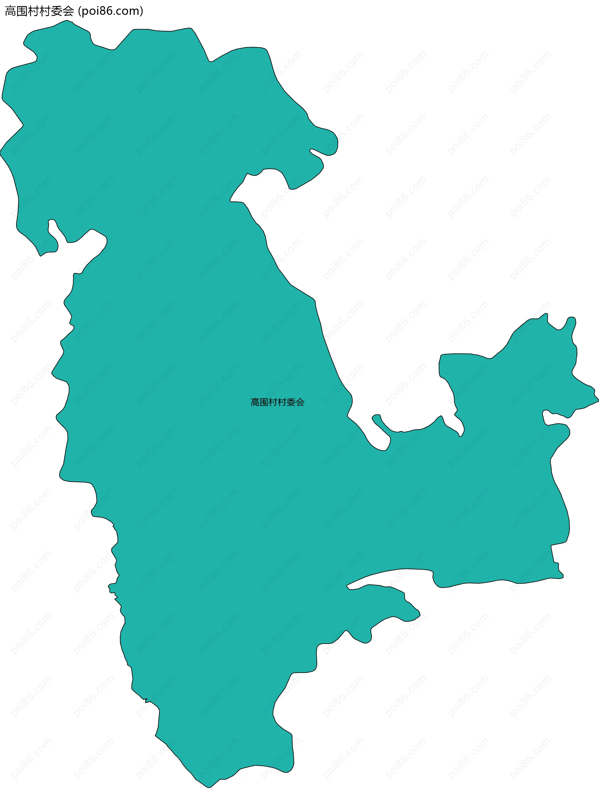 高围村村委会边界地图