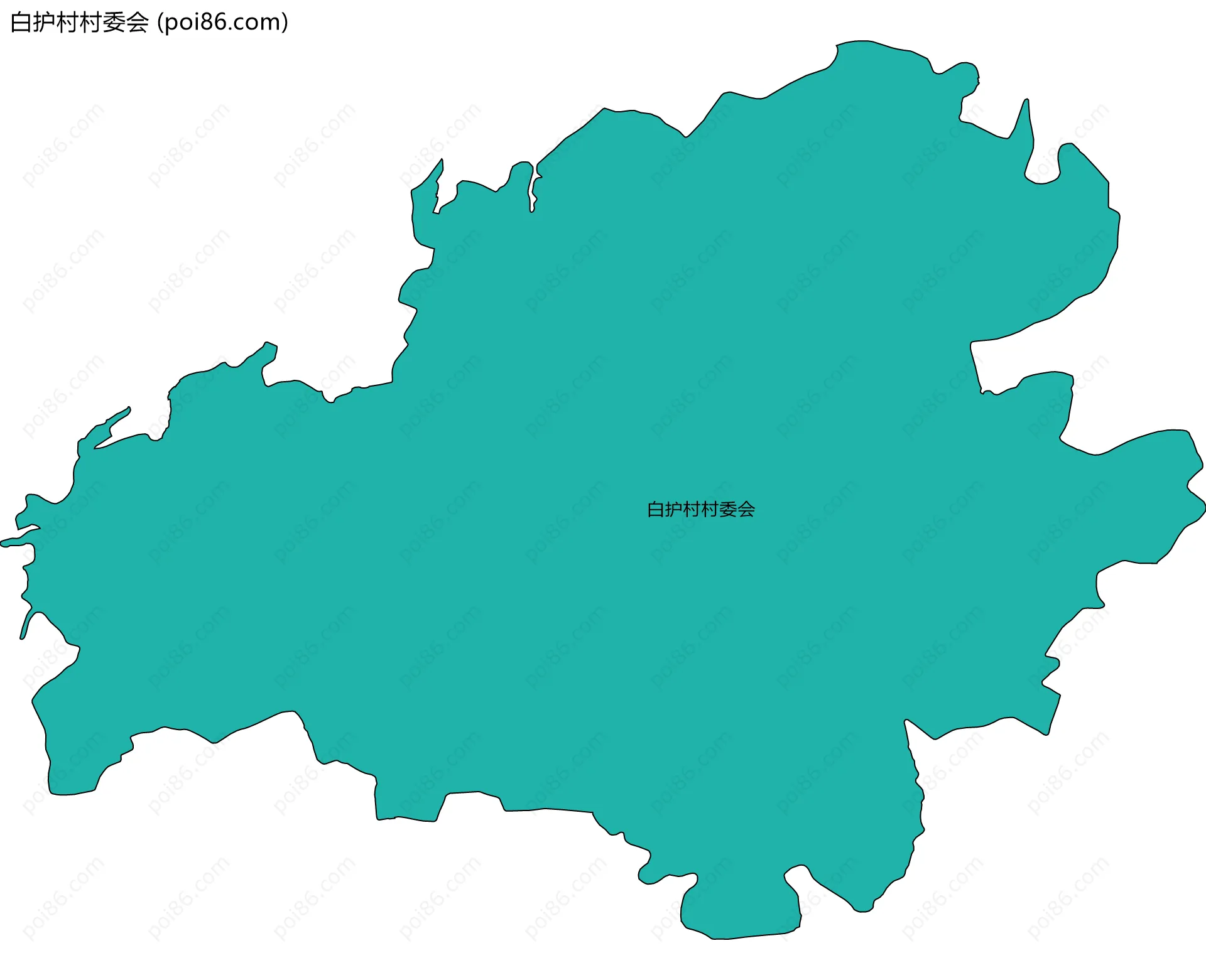 白护村村委会边界地图
