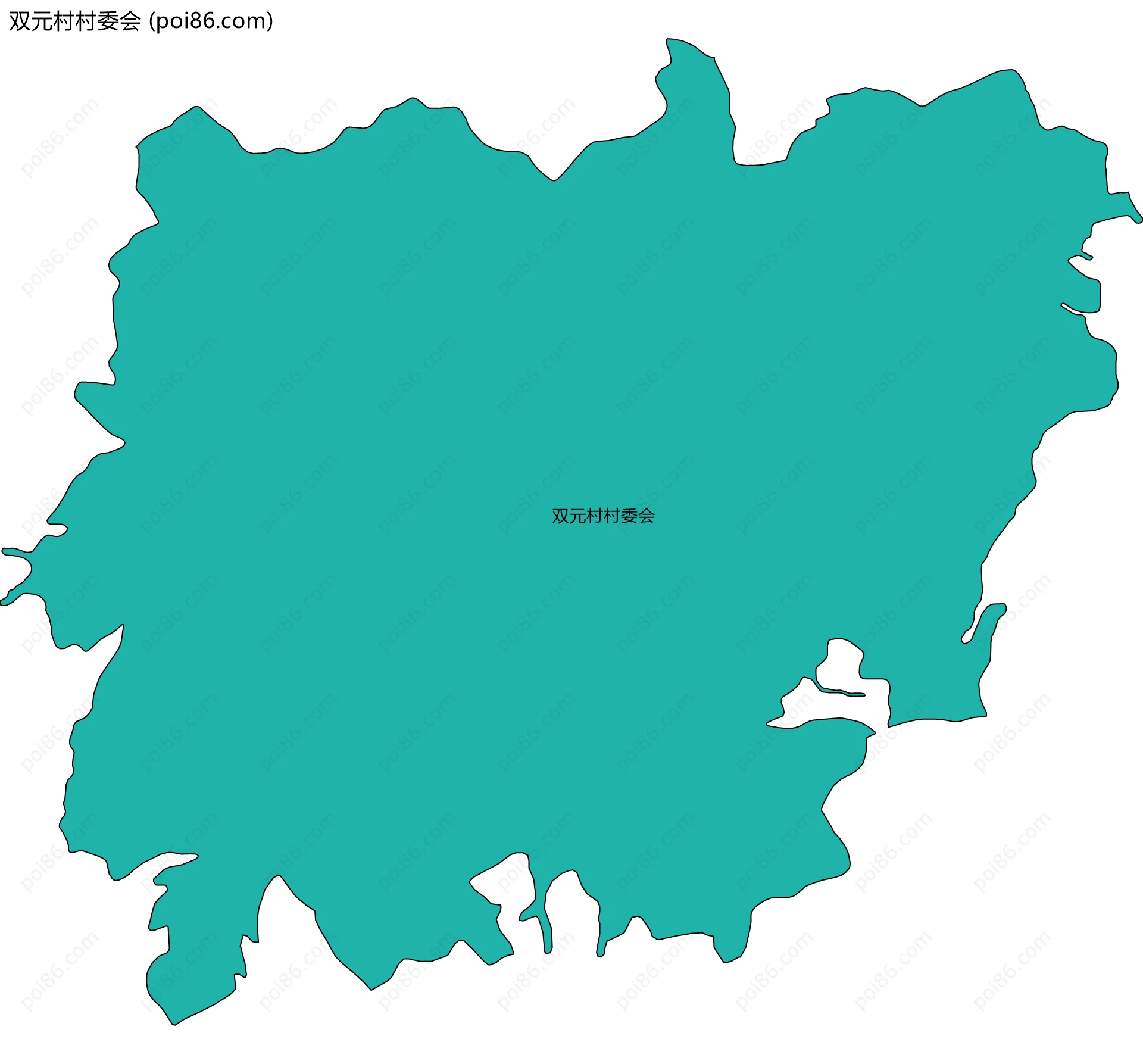 双元村村委会边界地图