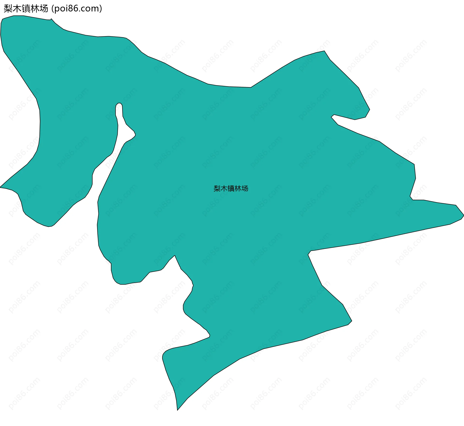 梨木镇林场边界地图