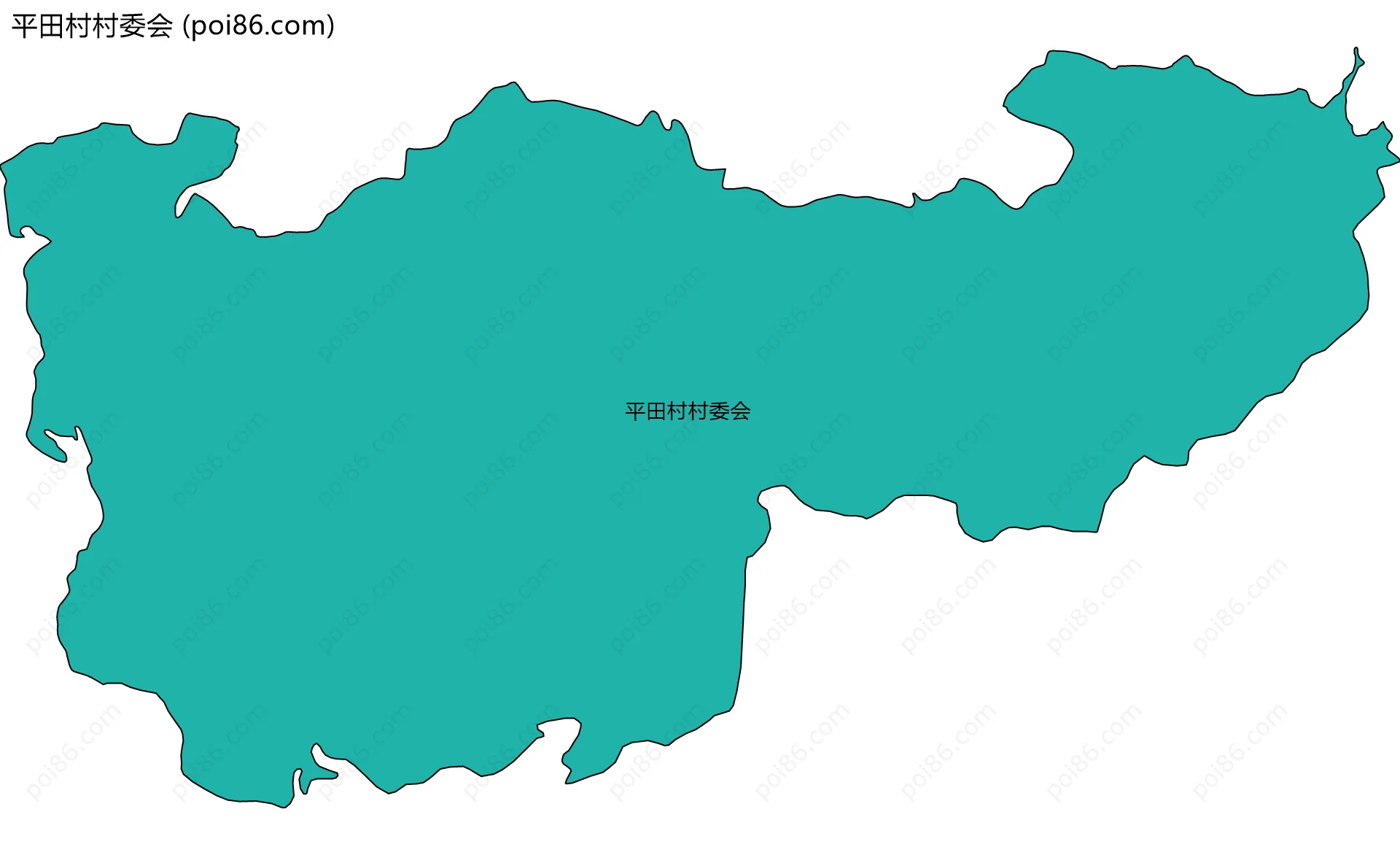 平田村村委会边界地图
