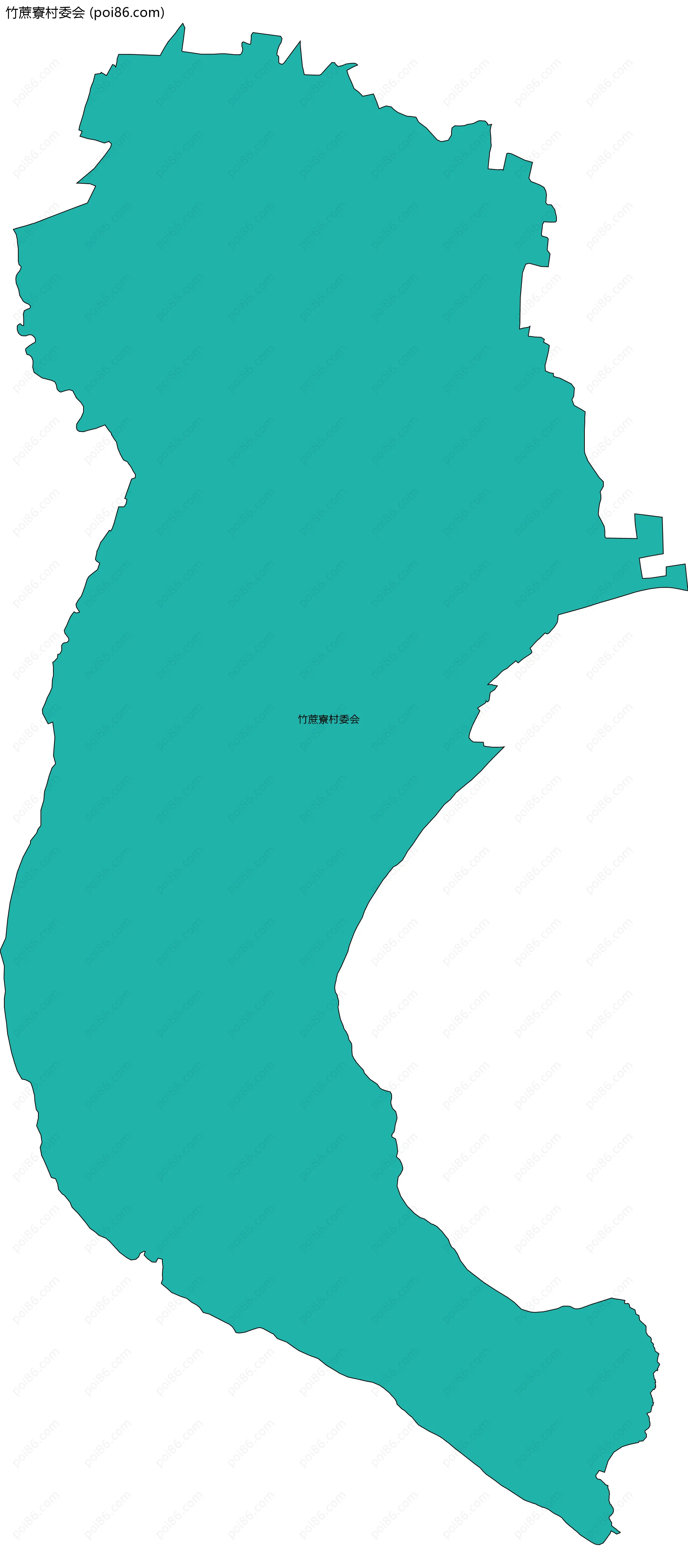 竹蔗寮村委会边界地图