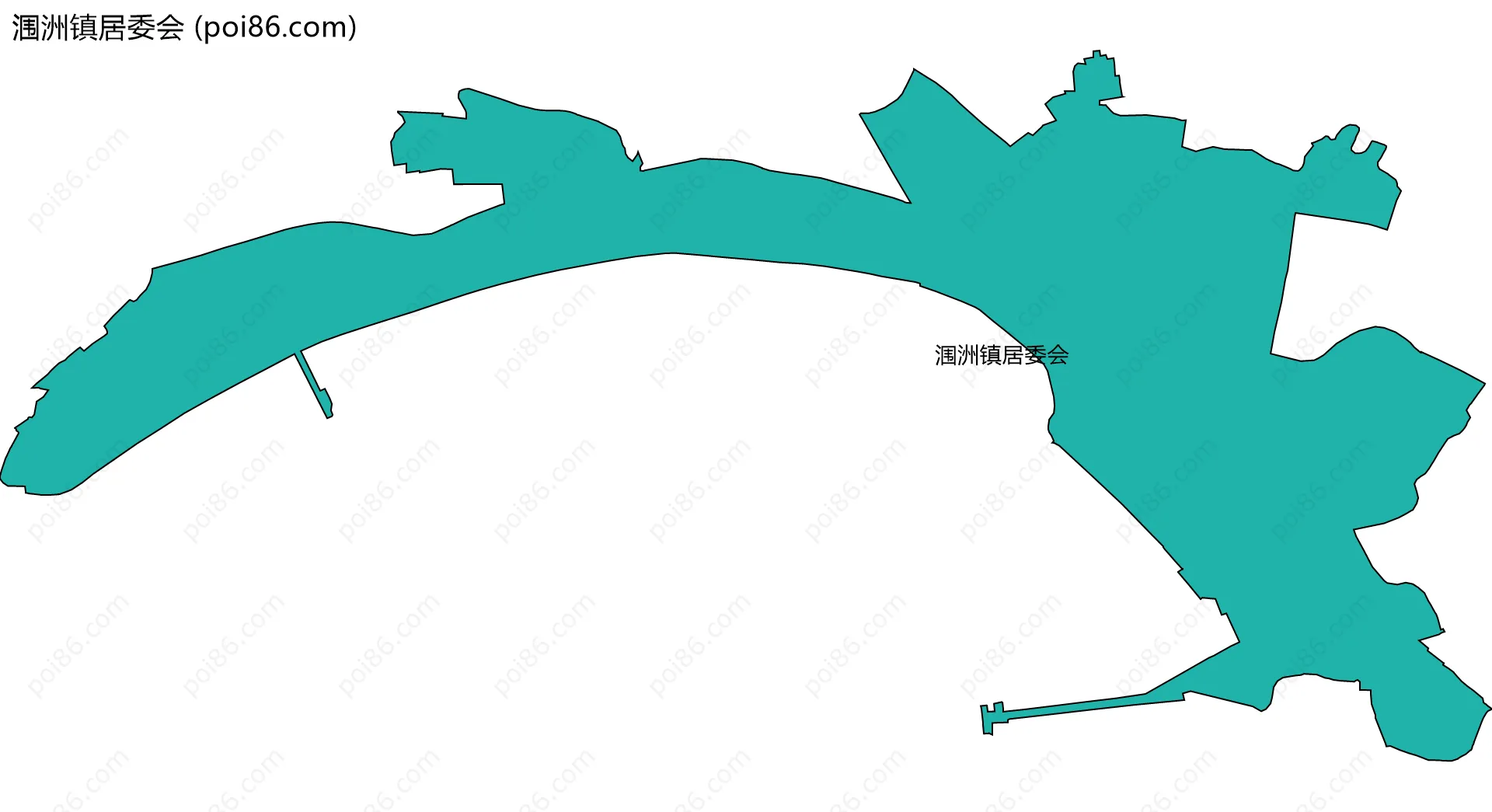 涠洲镇居委会边界地图