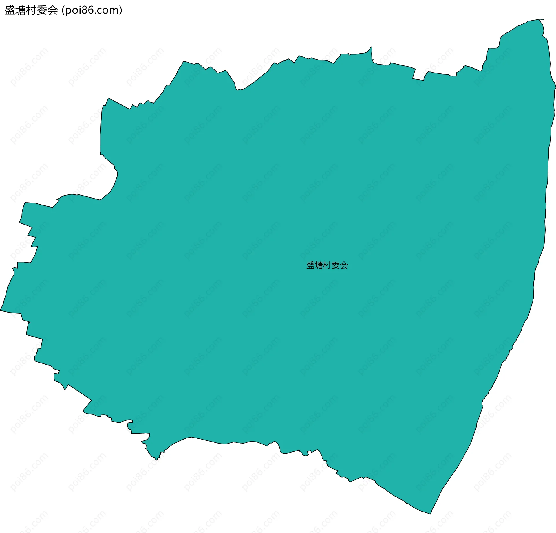 盛塘村委会边界地图