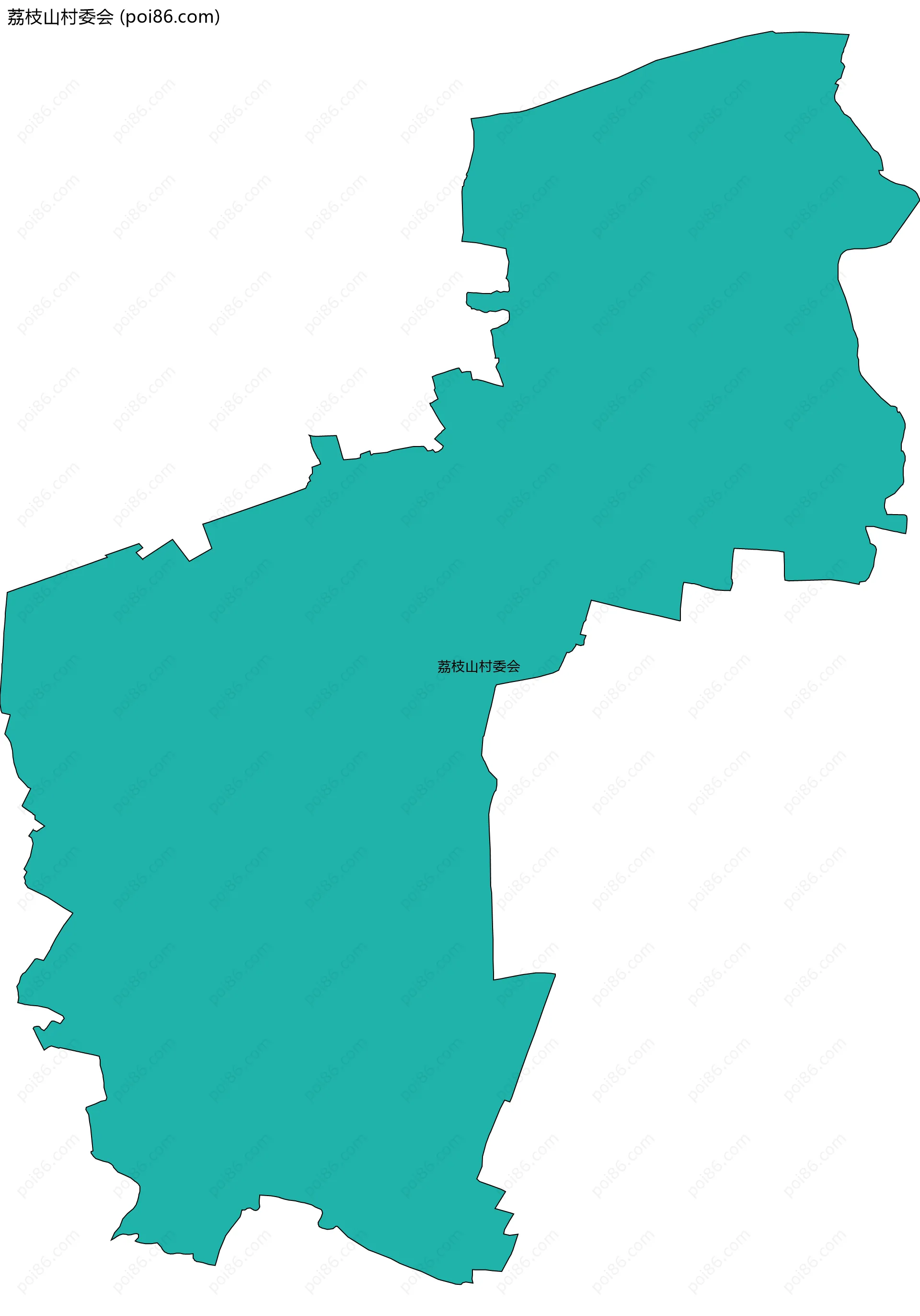 荔枝山村委会边界地图