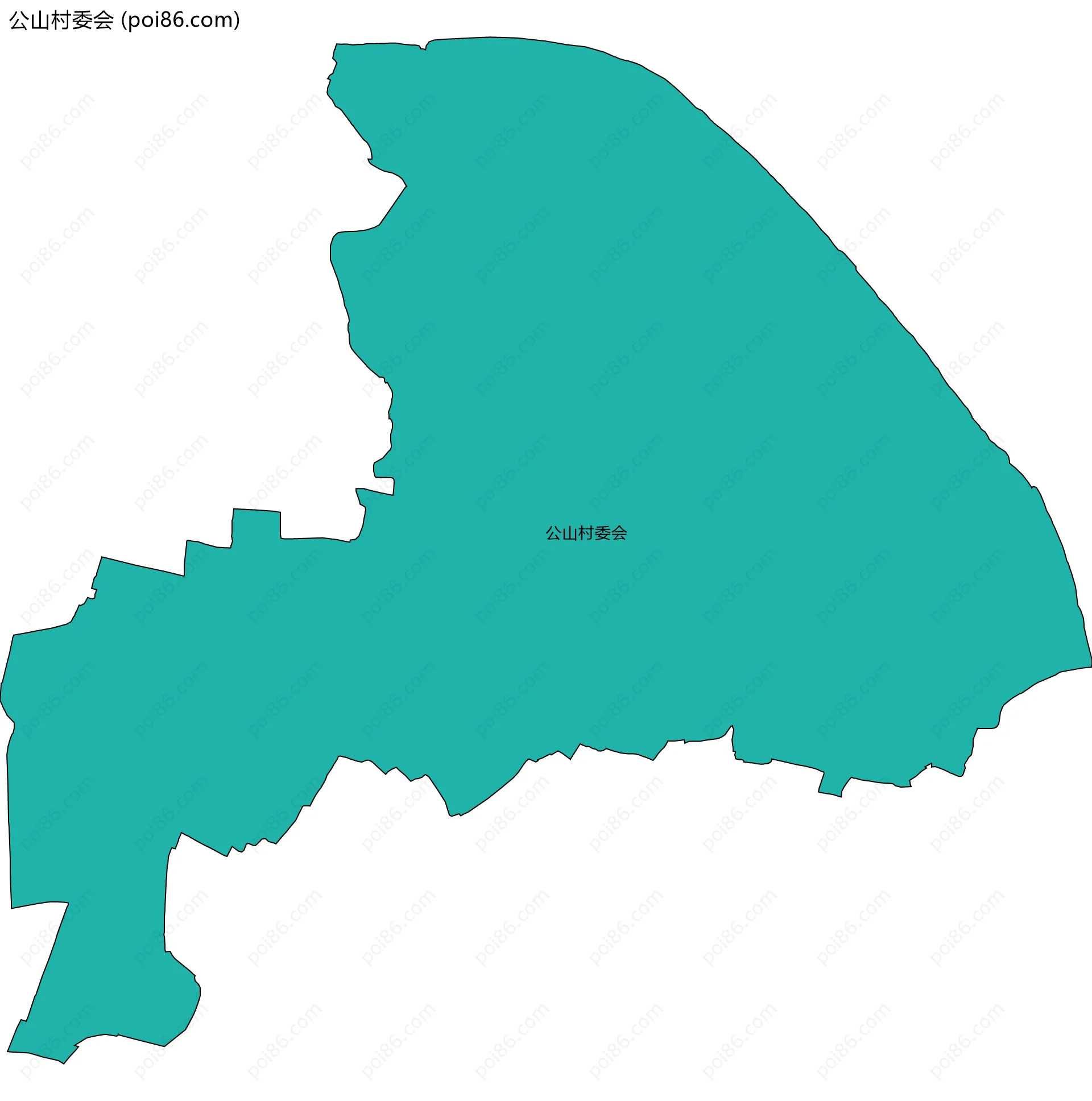 公山村委会边界地图