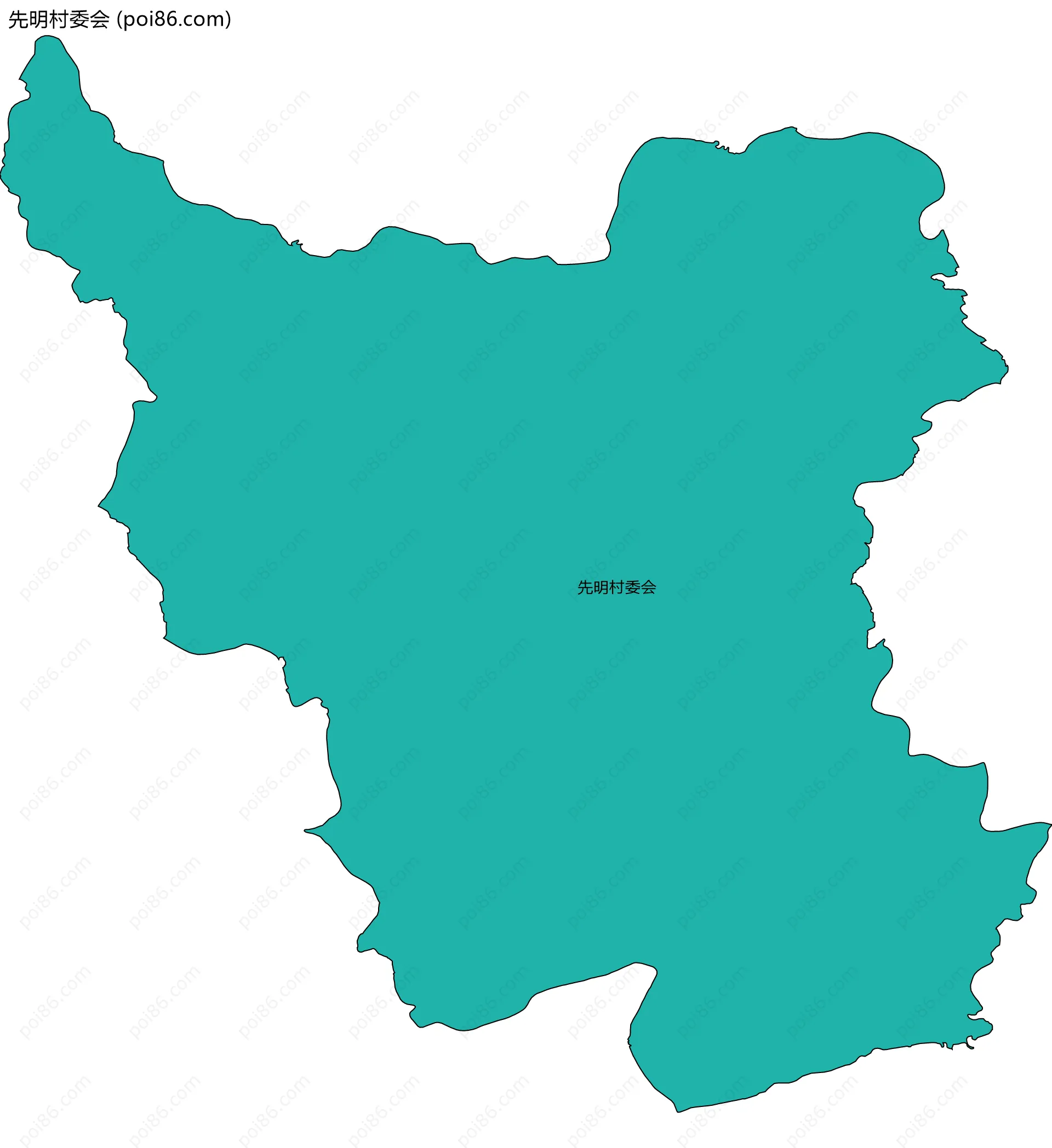 先明村委会边界地图