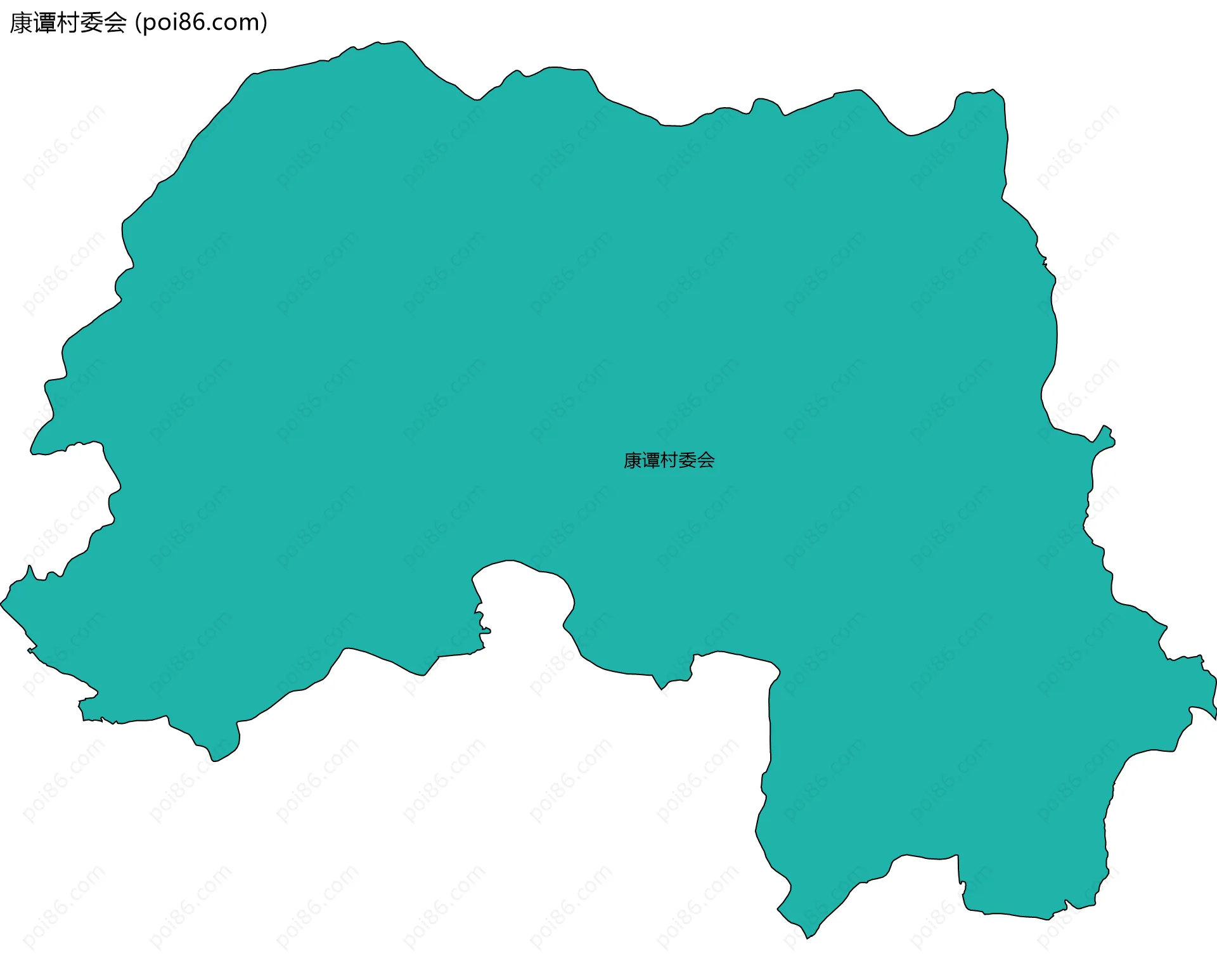 康谭村委会边界地图