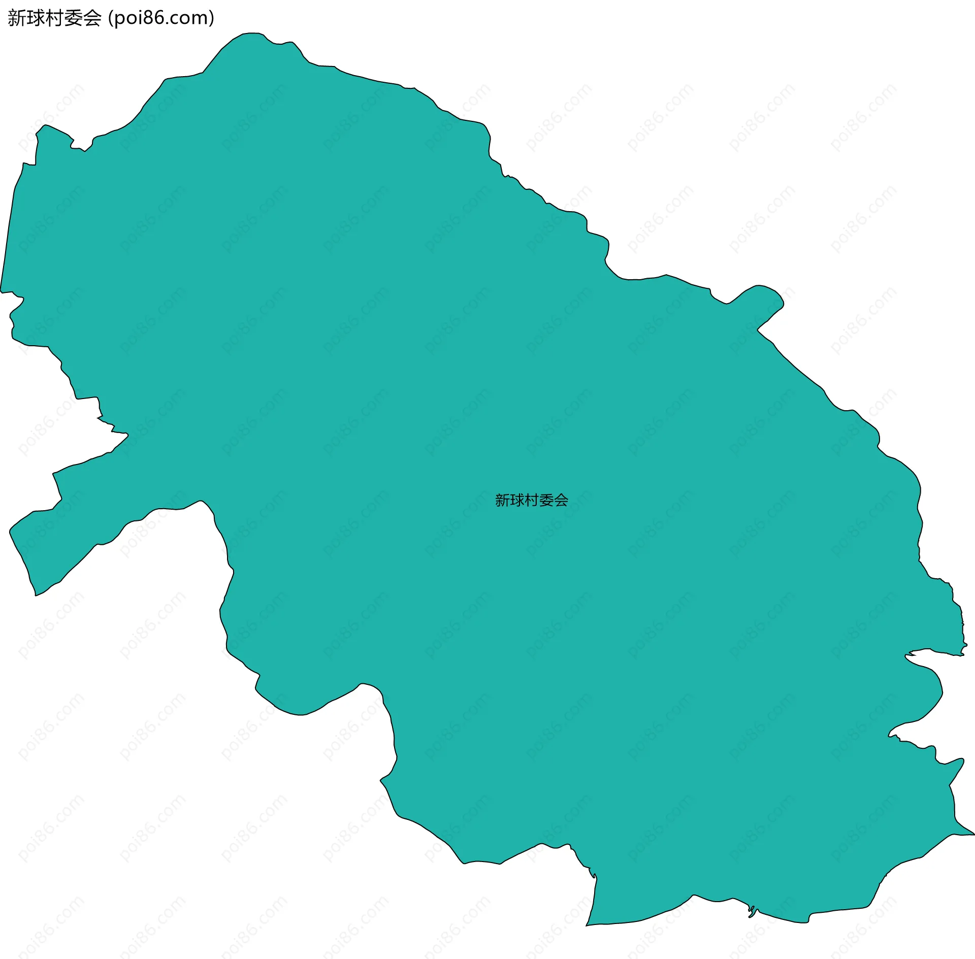 新球村委会边界地图