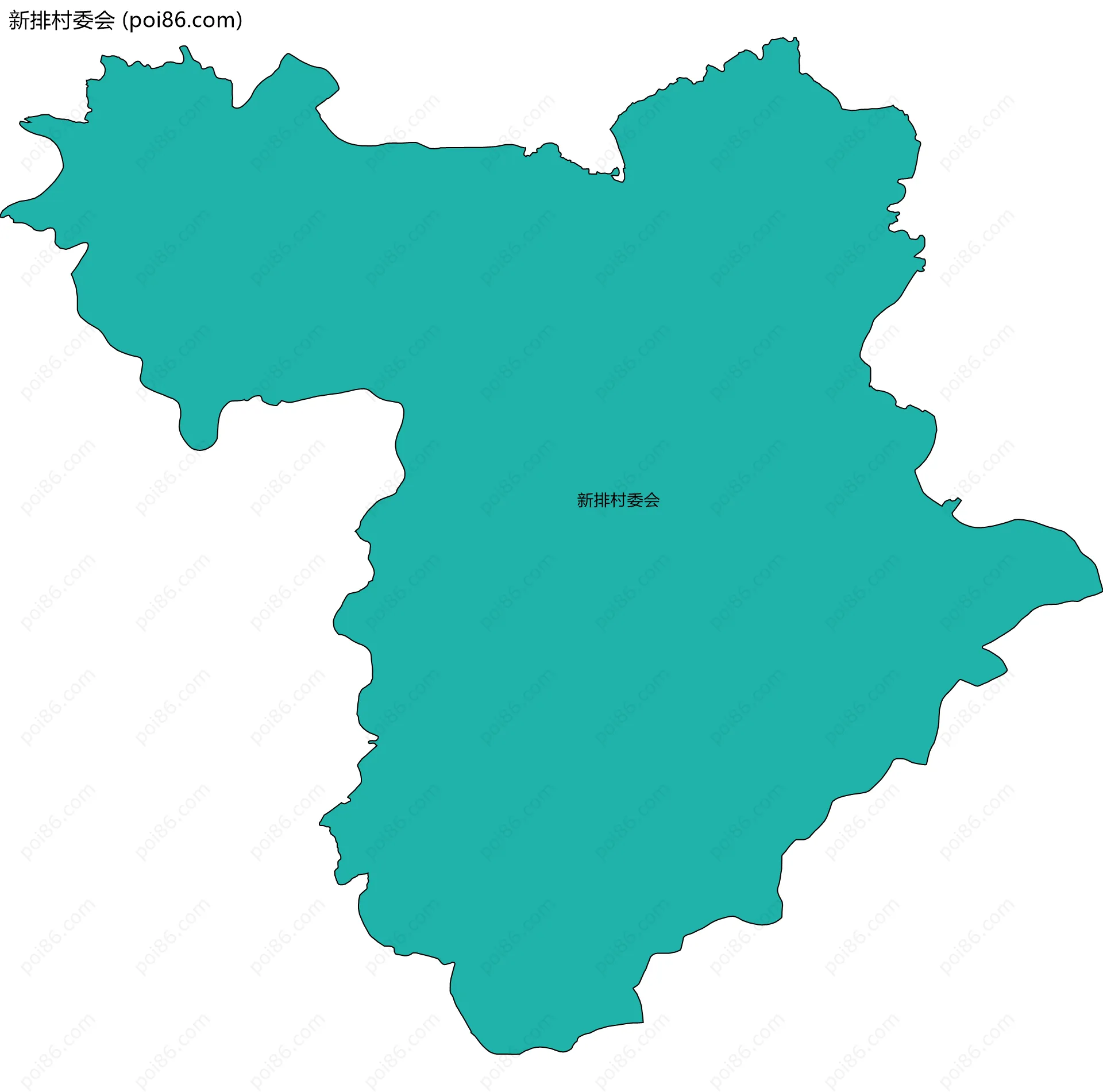 新排村委会边界地图