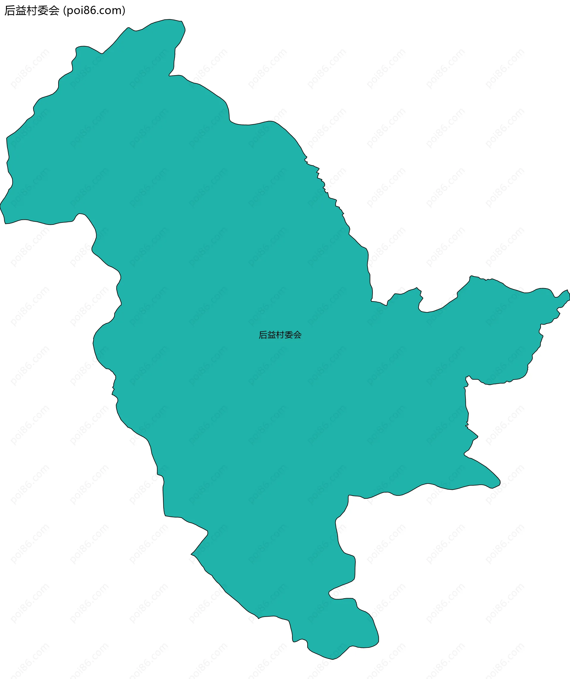 后益村委会边界地图