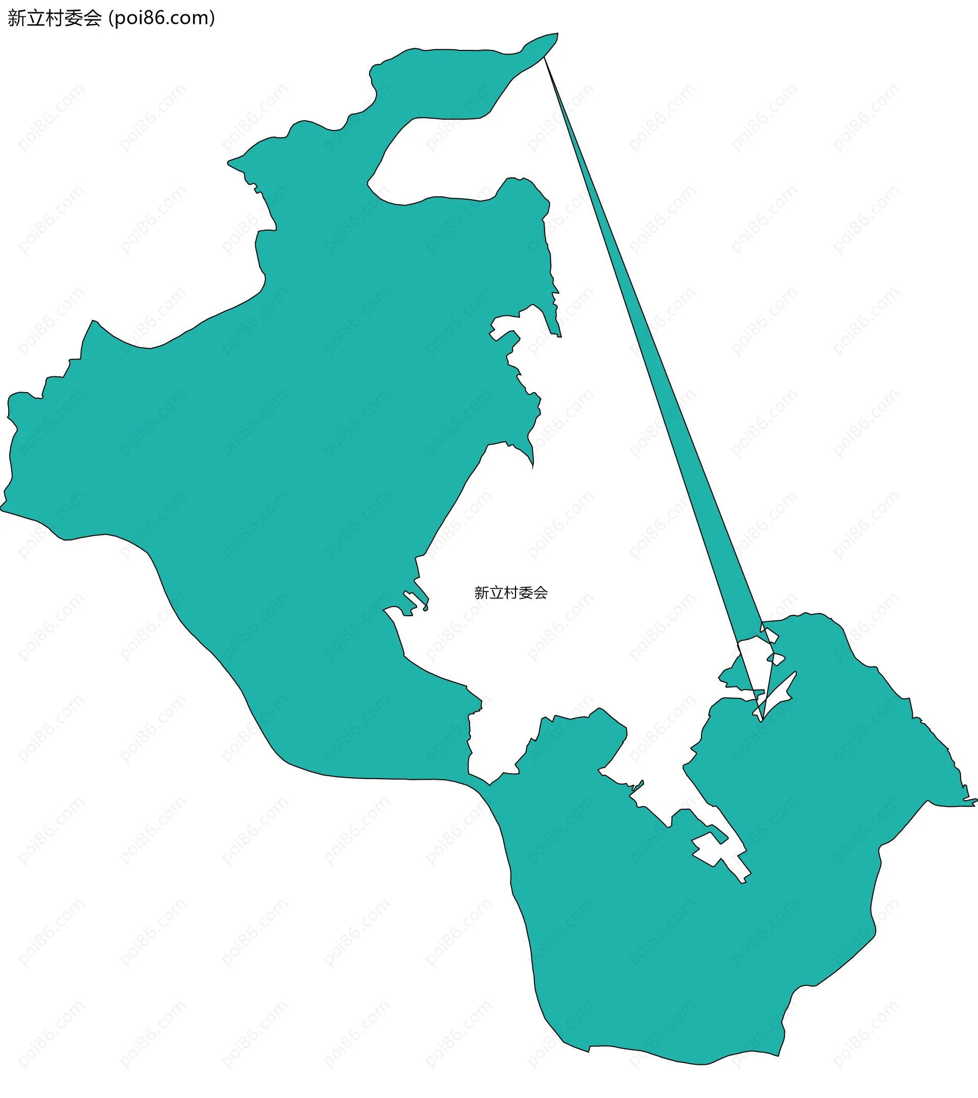 新立村委会边界地图