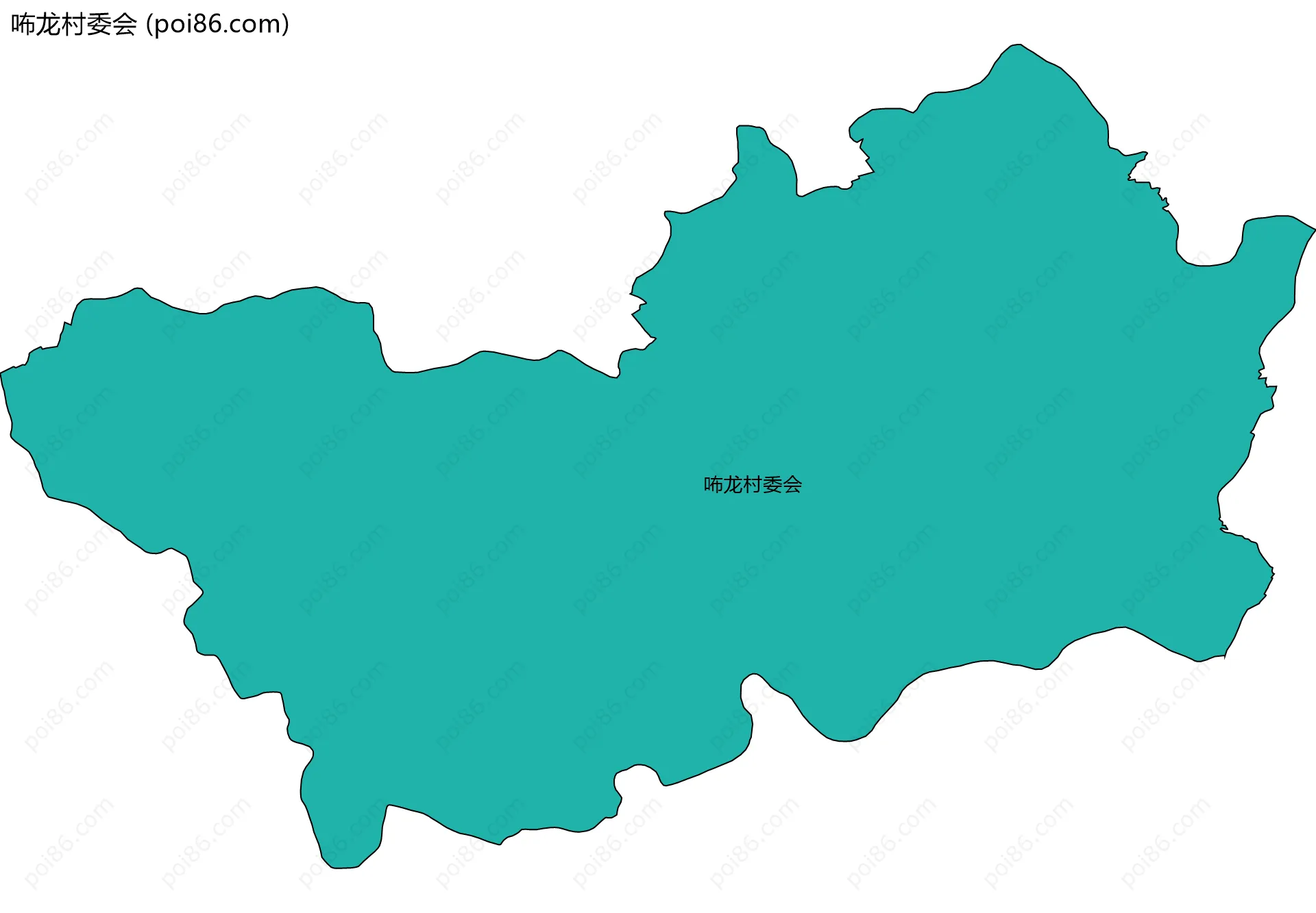 咘龙村委会边界地图