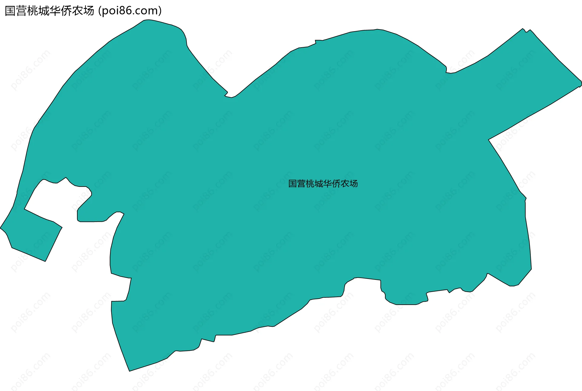 国营桃城华侨农场边界地图