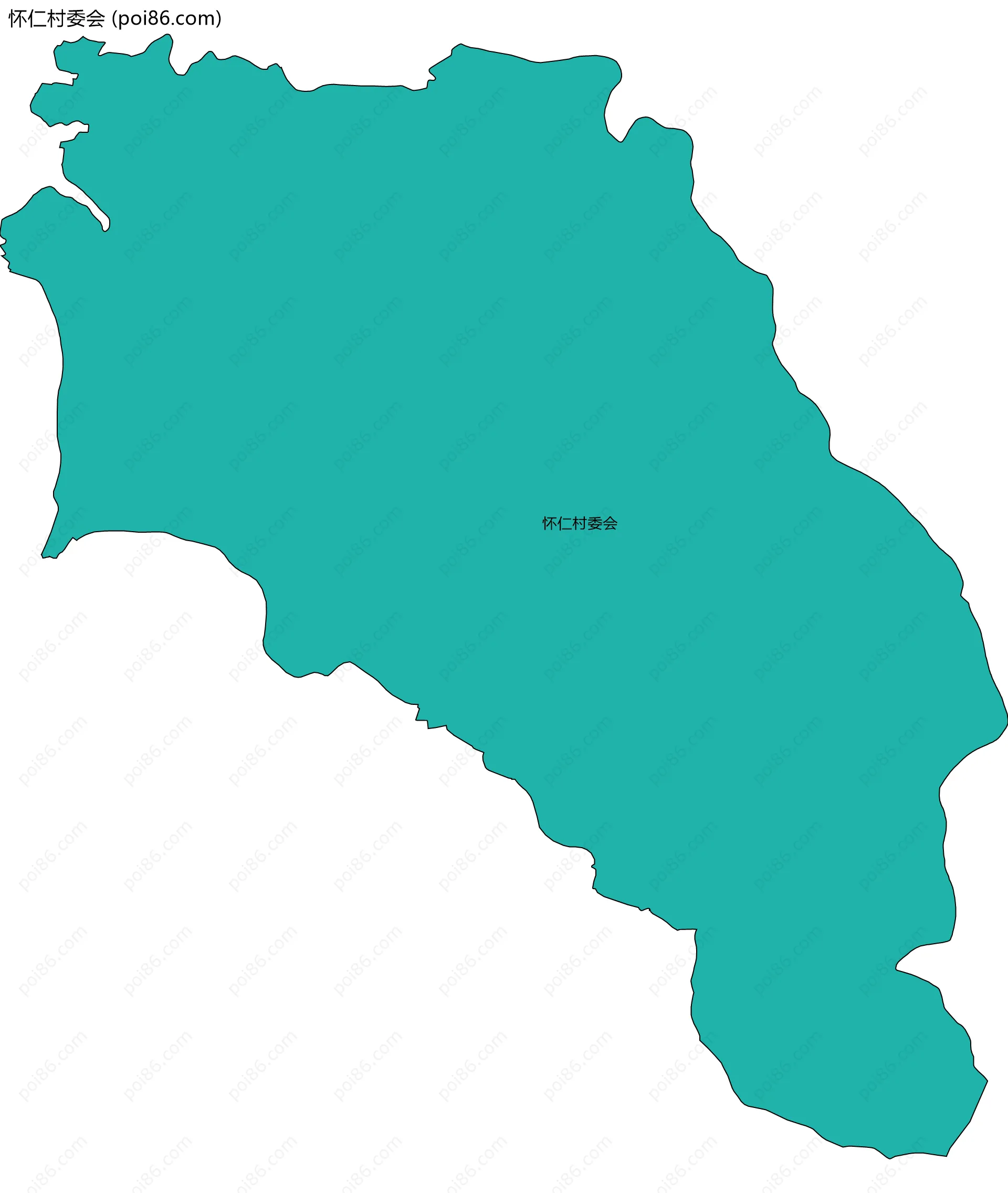 怀仁村委会边界地图
