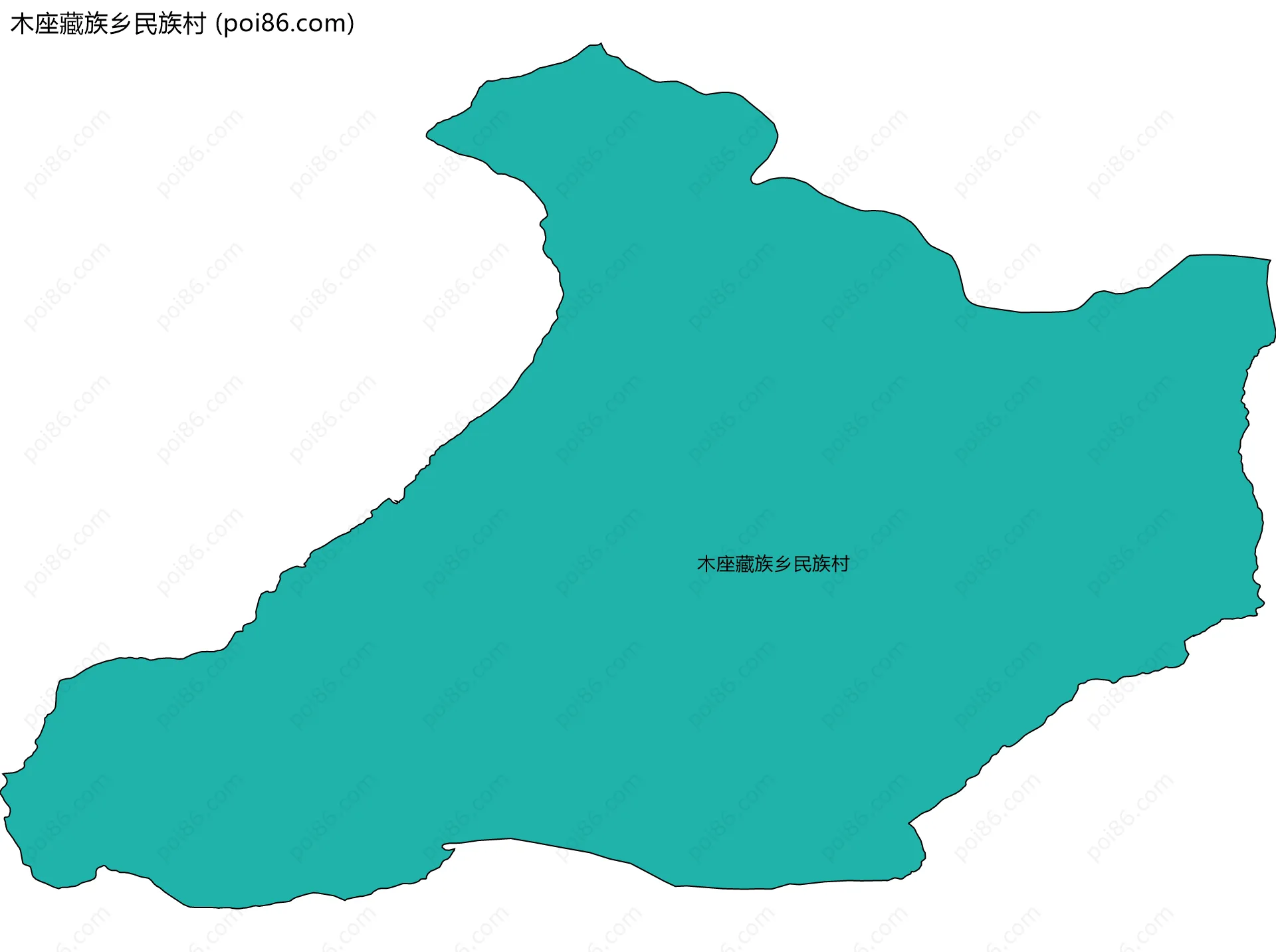 木座藏族乡民族村边界地图