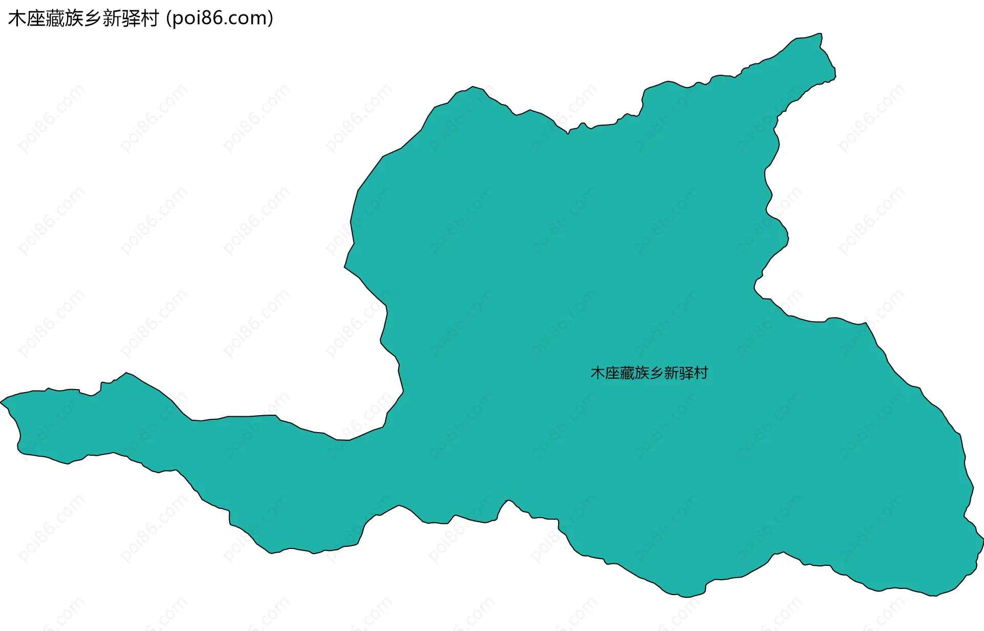 木座藏族乡新驿村边界地图