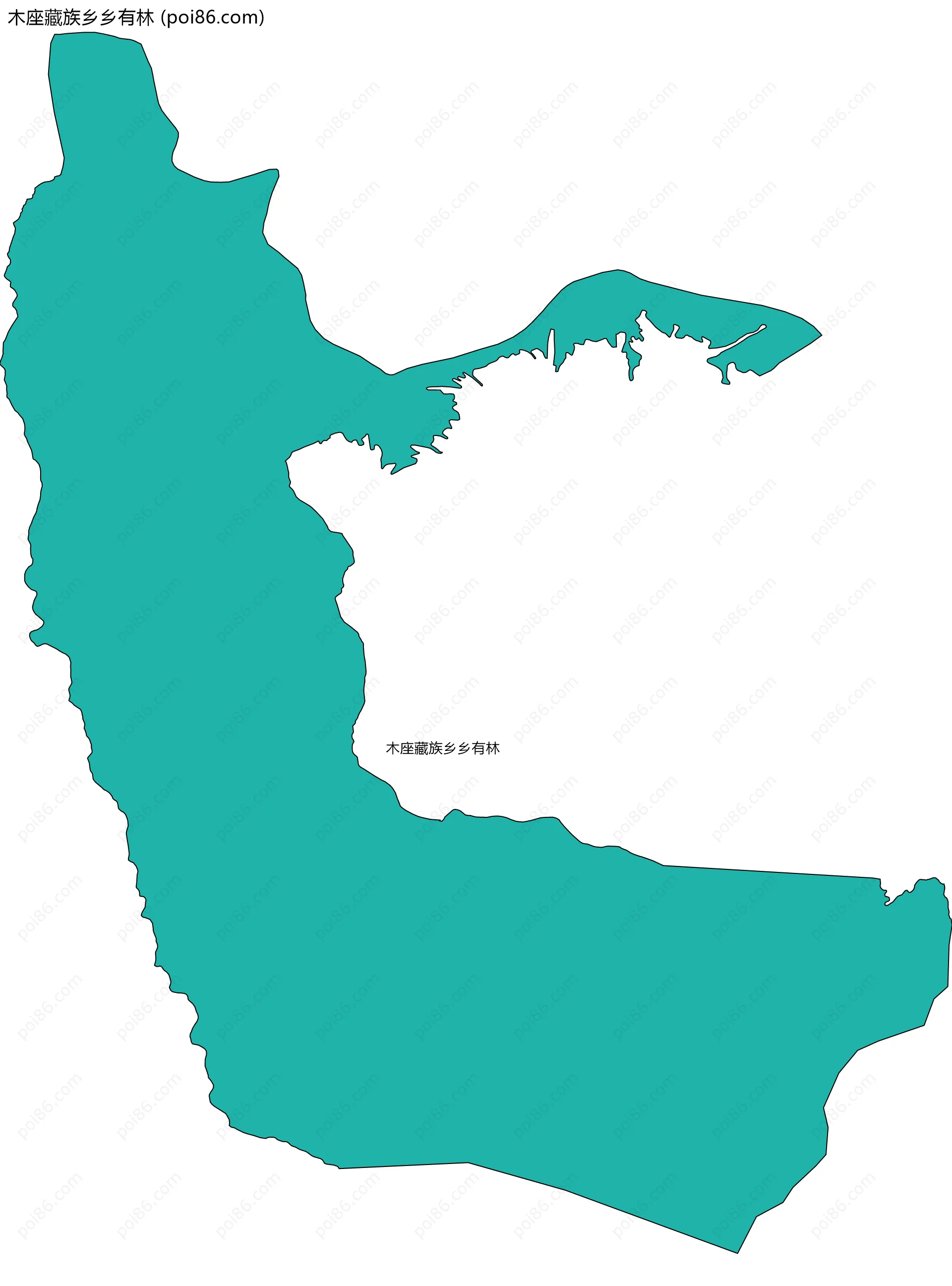 木座藏族乡乡有林边界地图