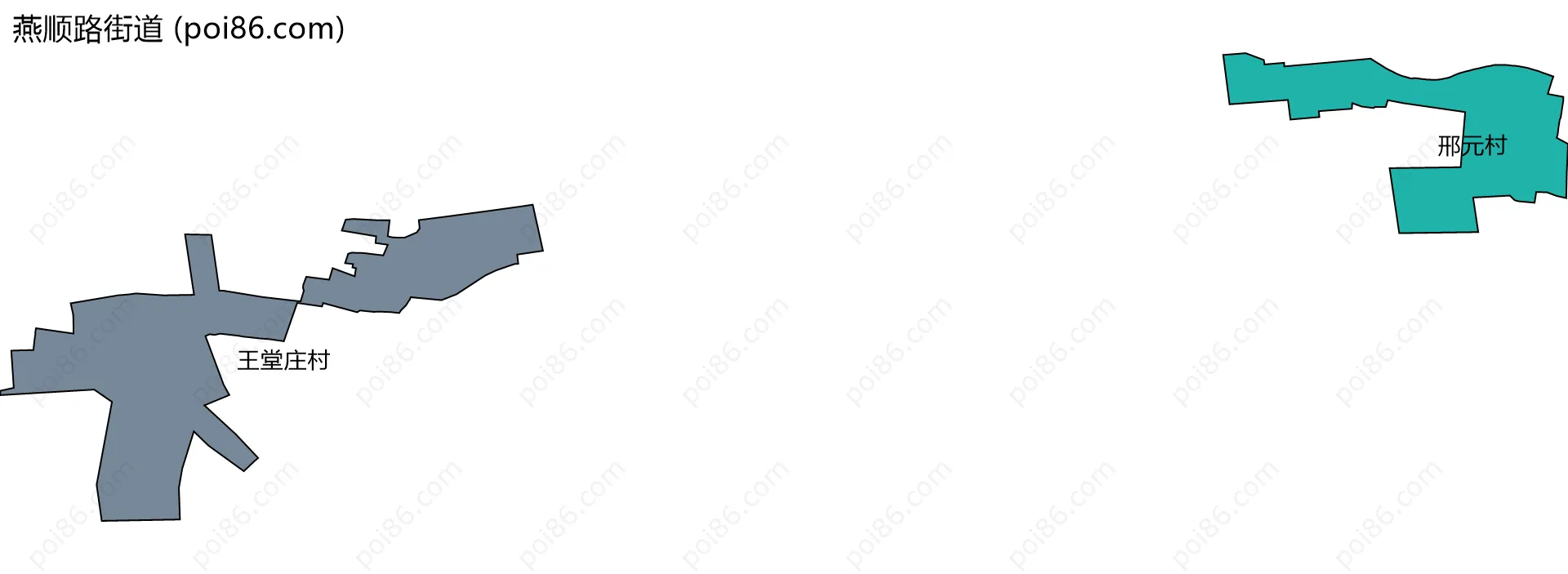燕顺路街道边界地图(五级行政区划)