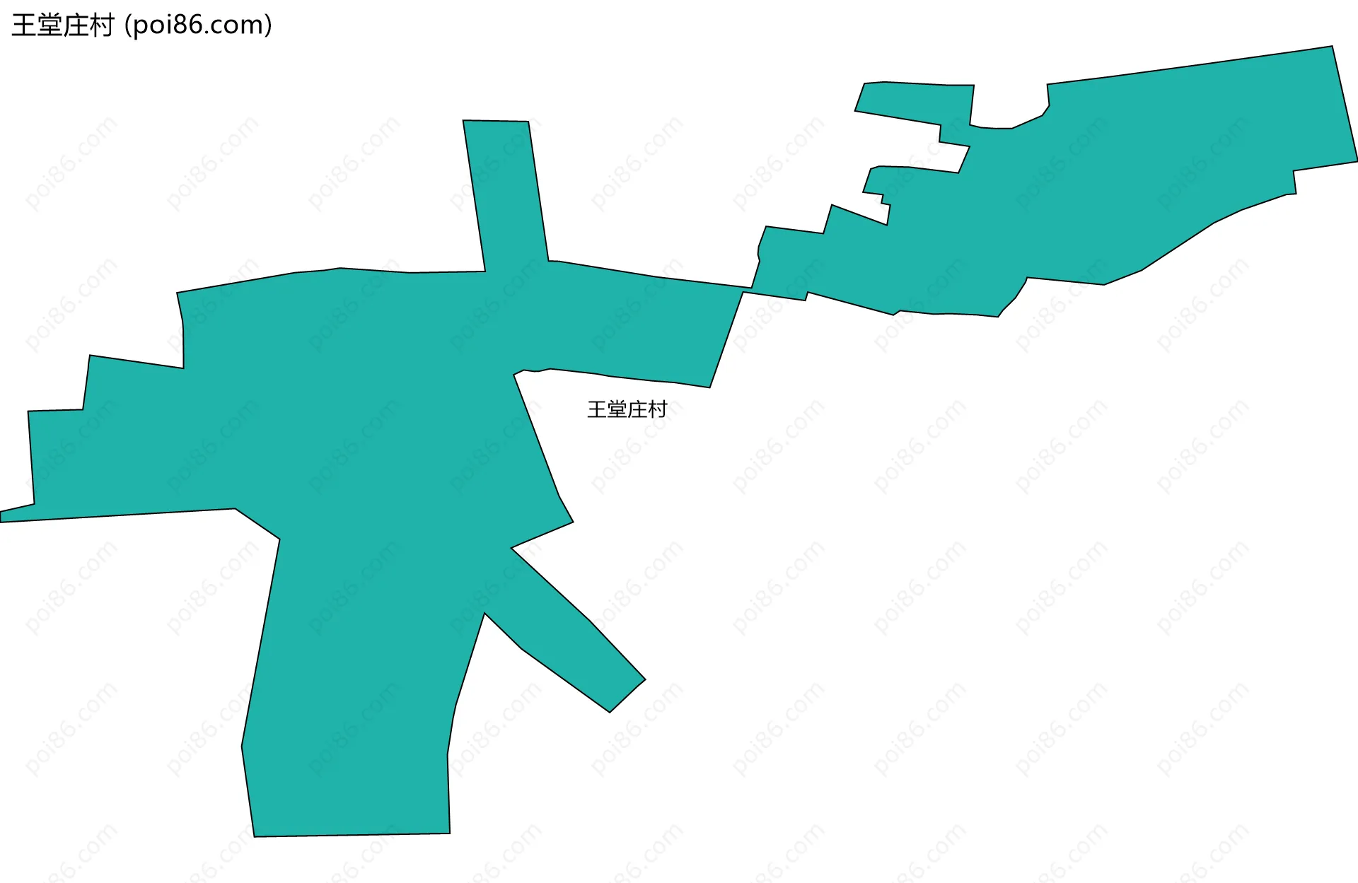 王堂庄村边界地图
