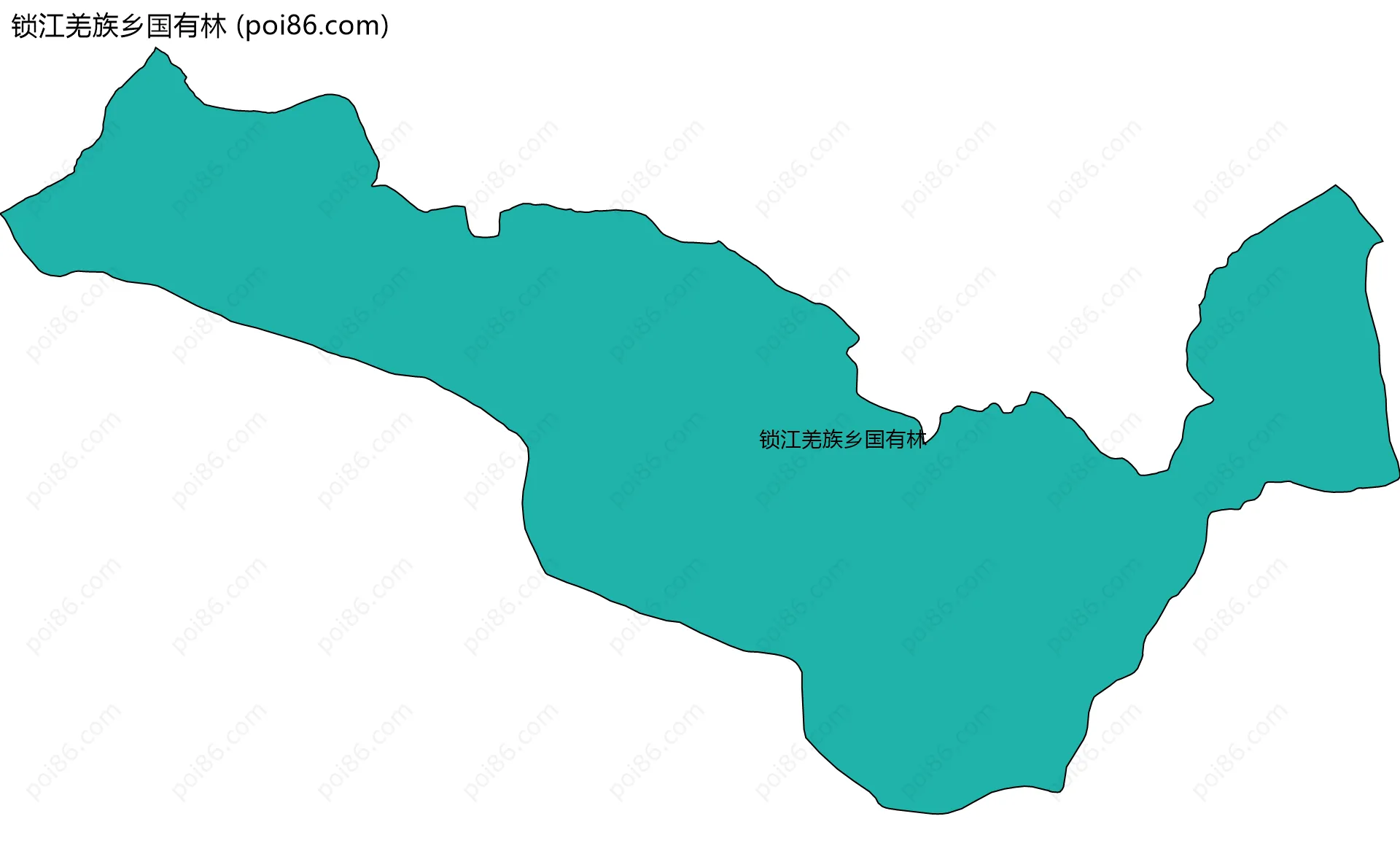 锁江羌族乡国有林边界地图