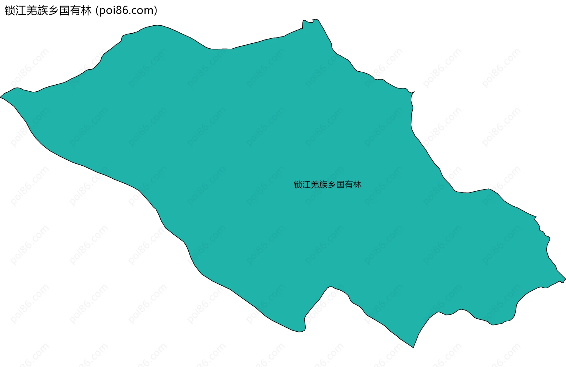 锁江羌族乡国有林边界地图