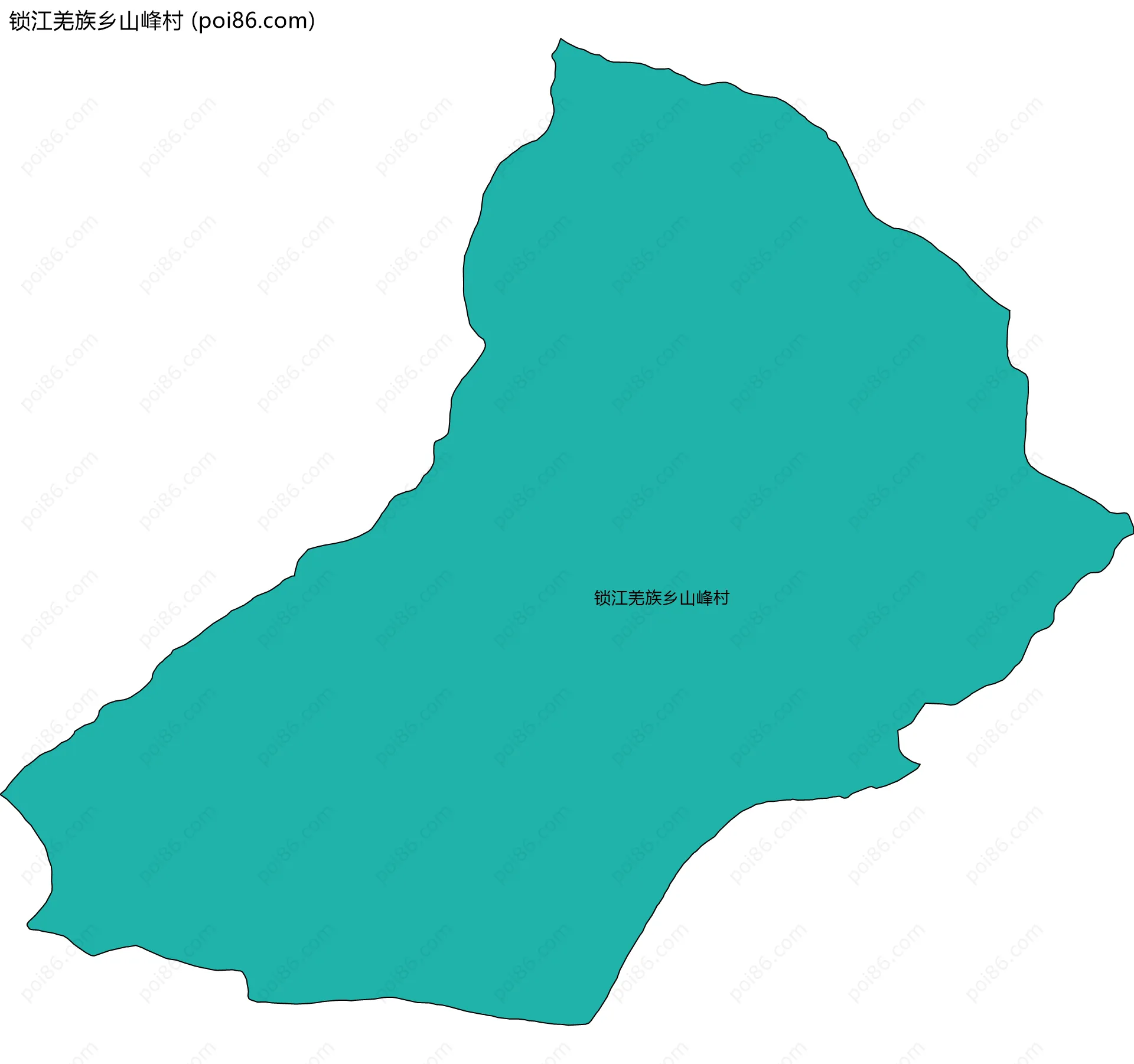 锁江羌族乡山峰村边界地图