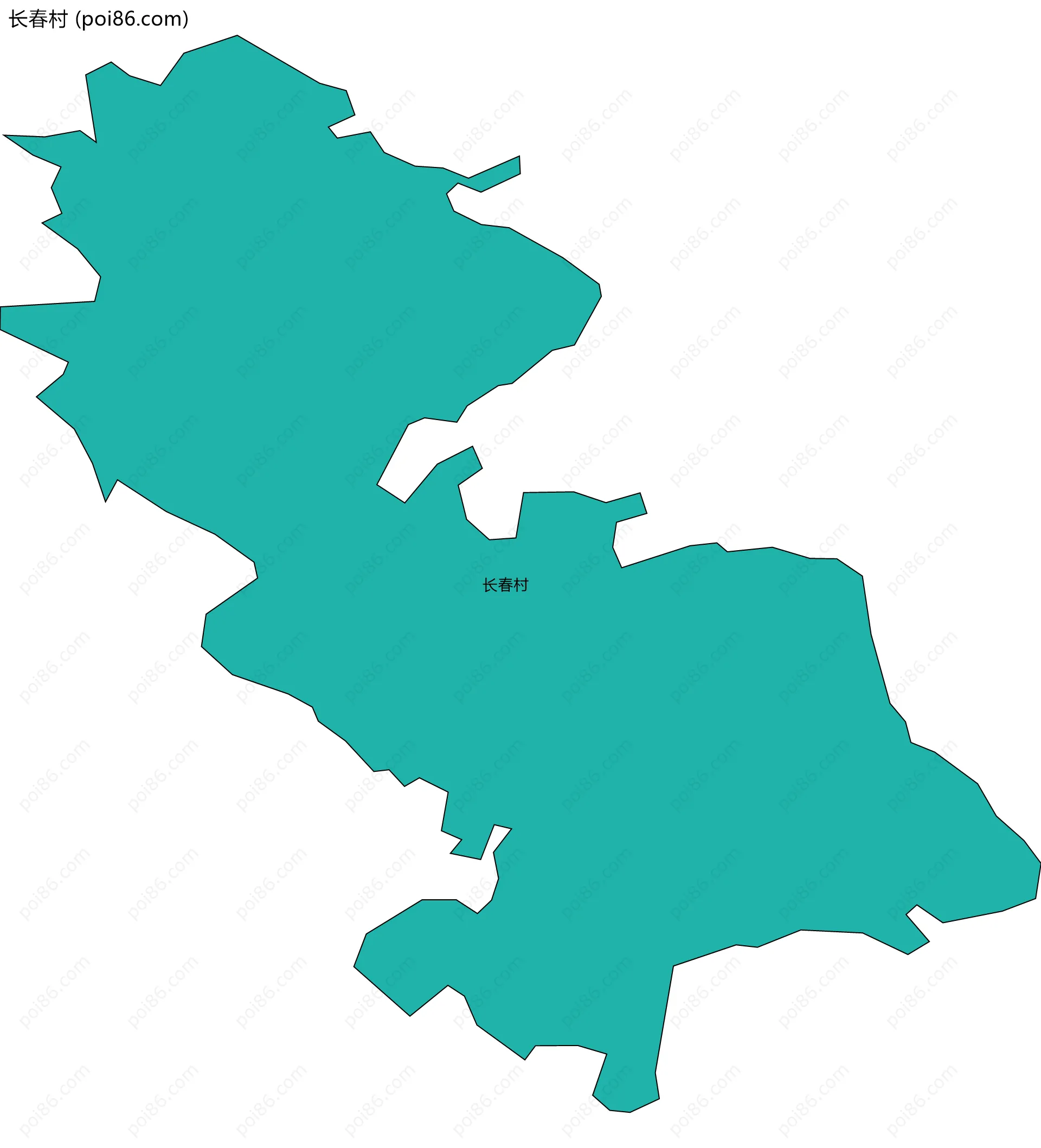 长春村边界地图