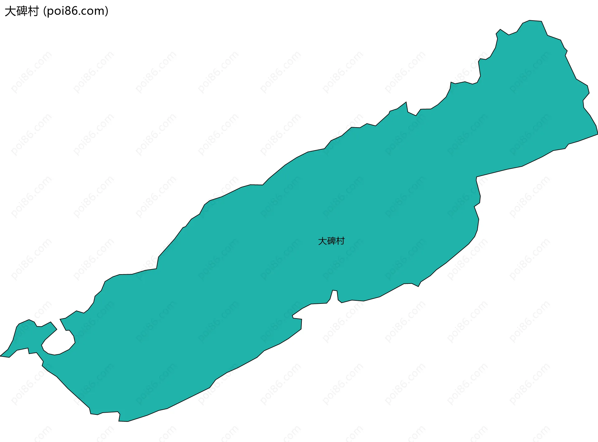 大碑村边界地图