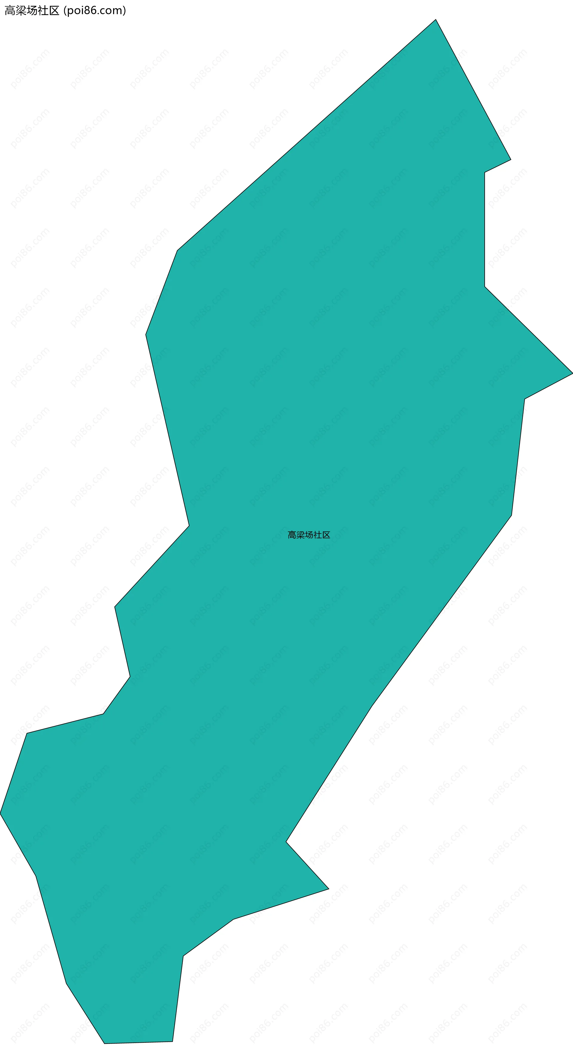 高梁场社区边界地图