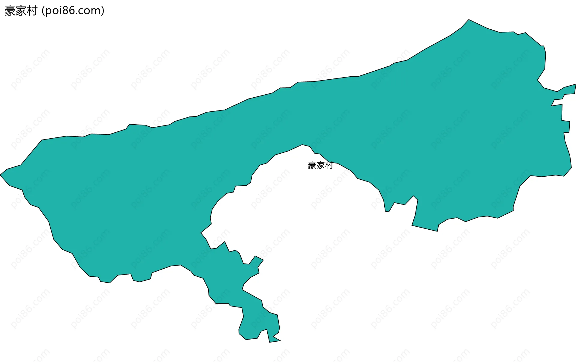 豪家村边界地图